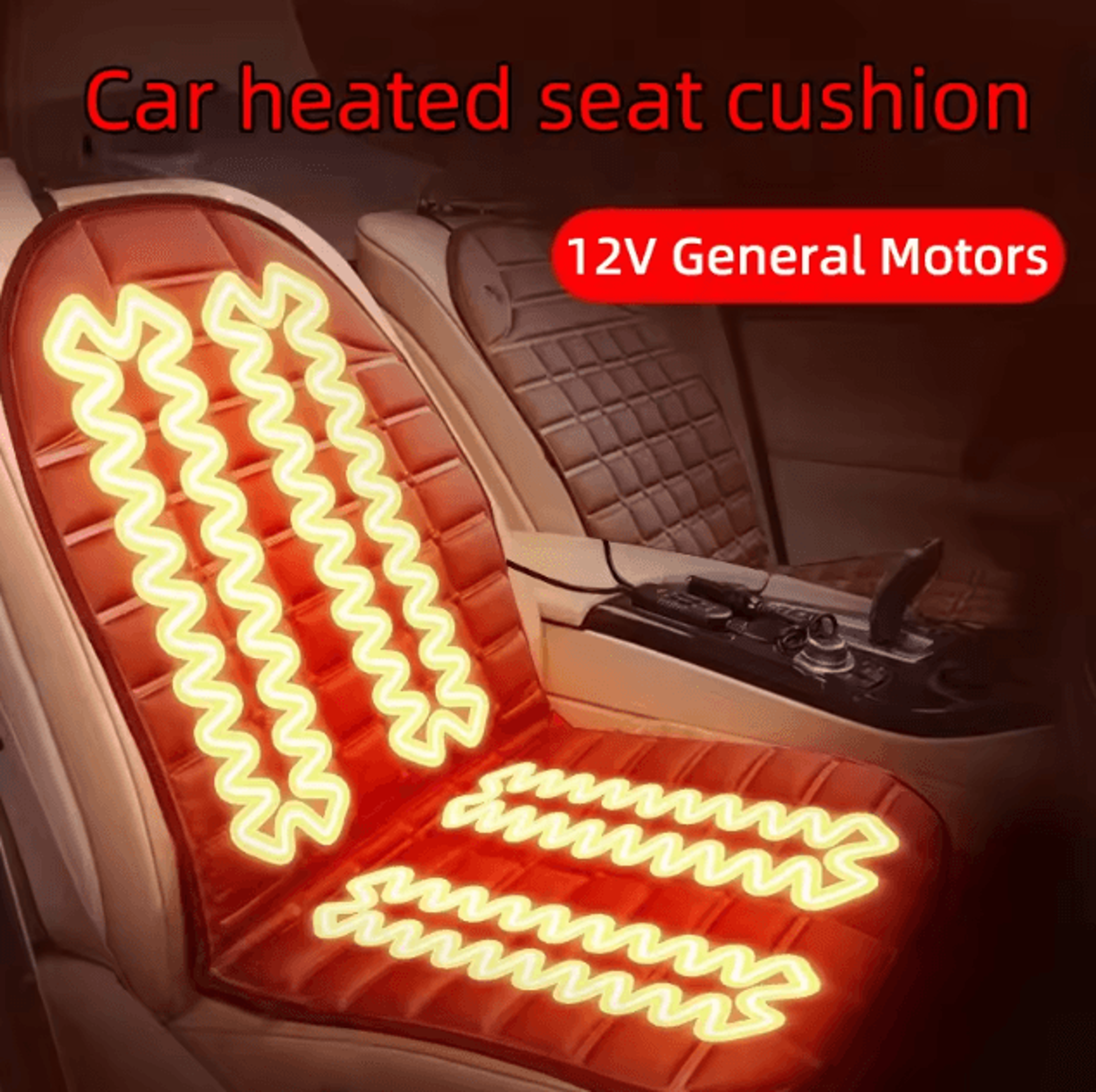 12v electric car heated seat cushion – quick heating winter seat warmer for vehicles