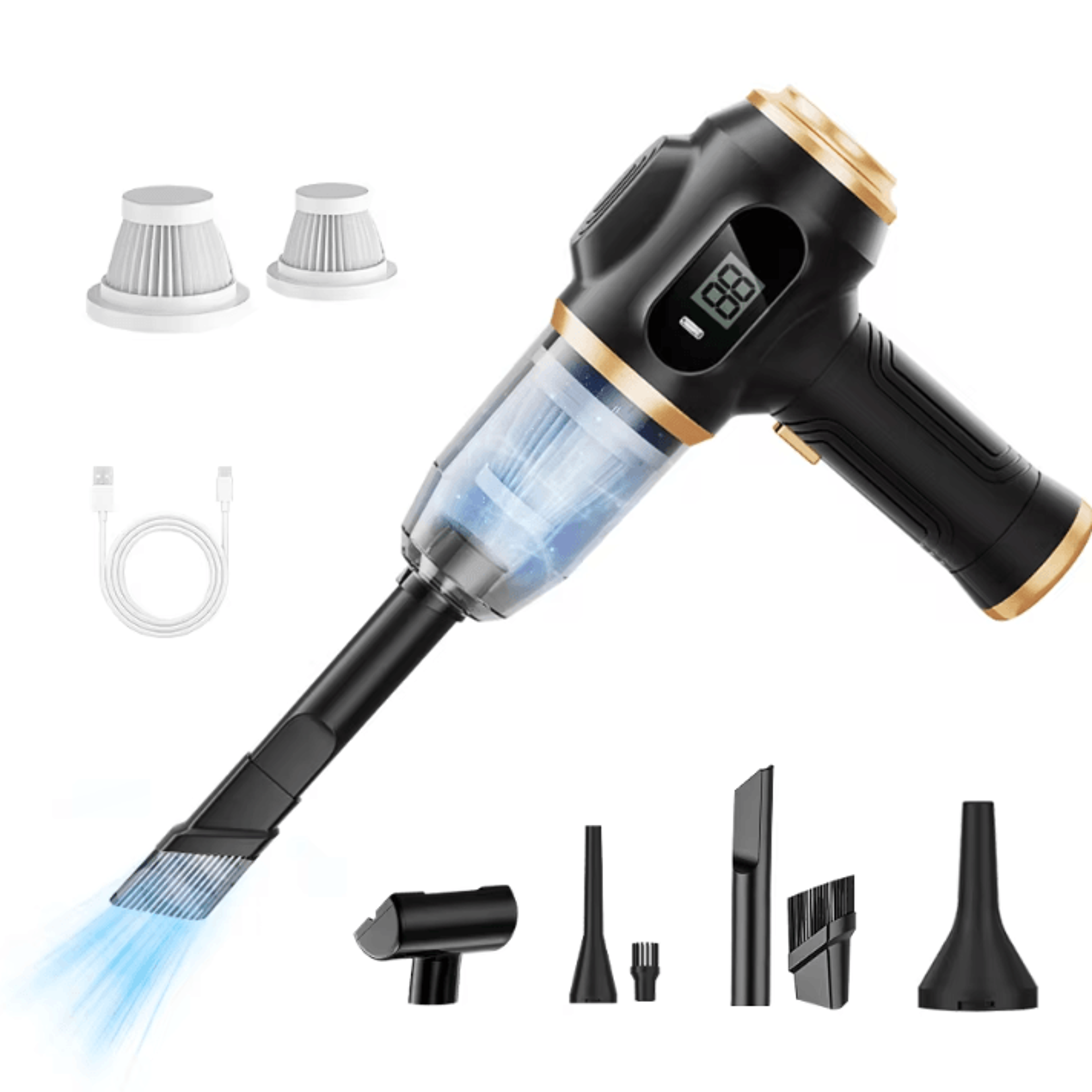 swiftclean cordless handheld vacuum – portable car vacuum for dust, debris & pet hair