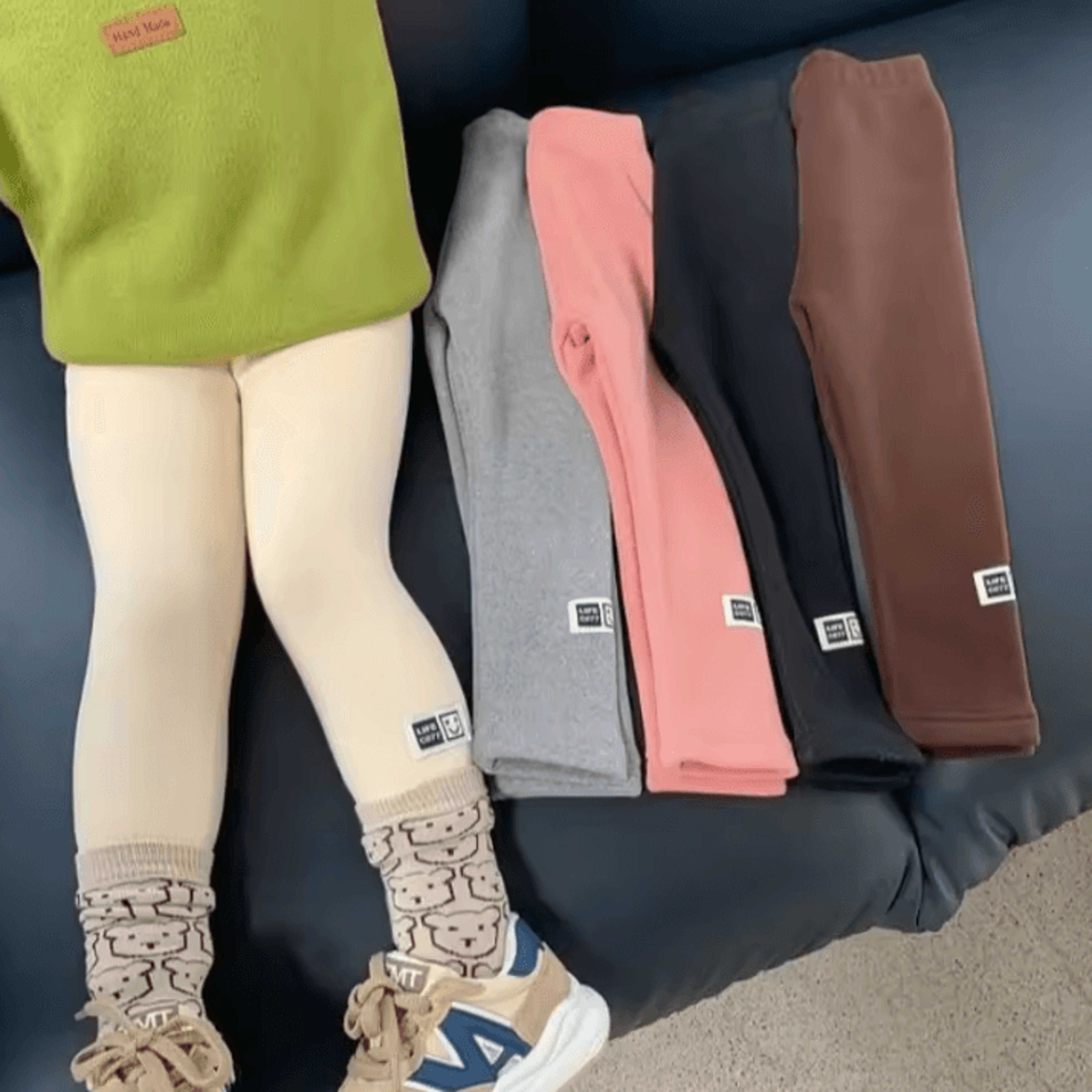cozyflannel girls winter fleece leggings – thick warm toddler fleece lined leggings for soft all-day comfort