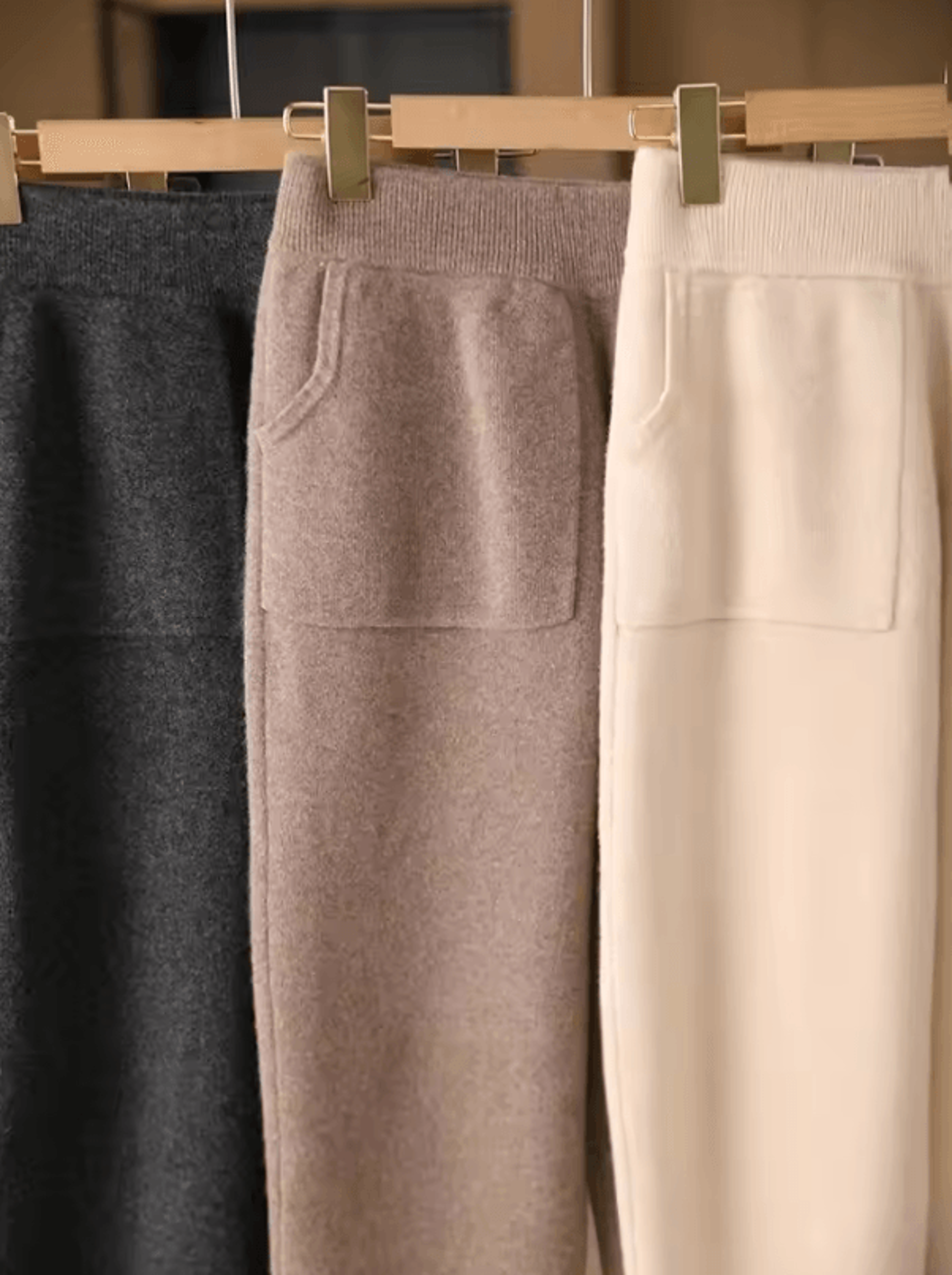 puremerino womens merino wool pencil pants – soft knit 100% merino wool trousers with elastic waist
