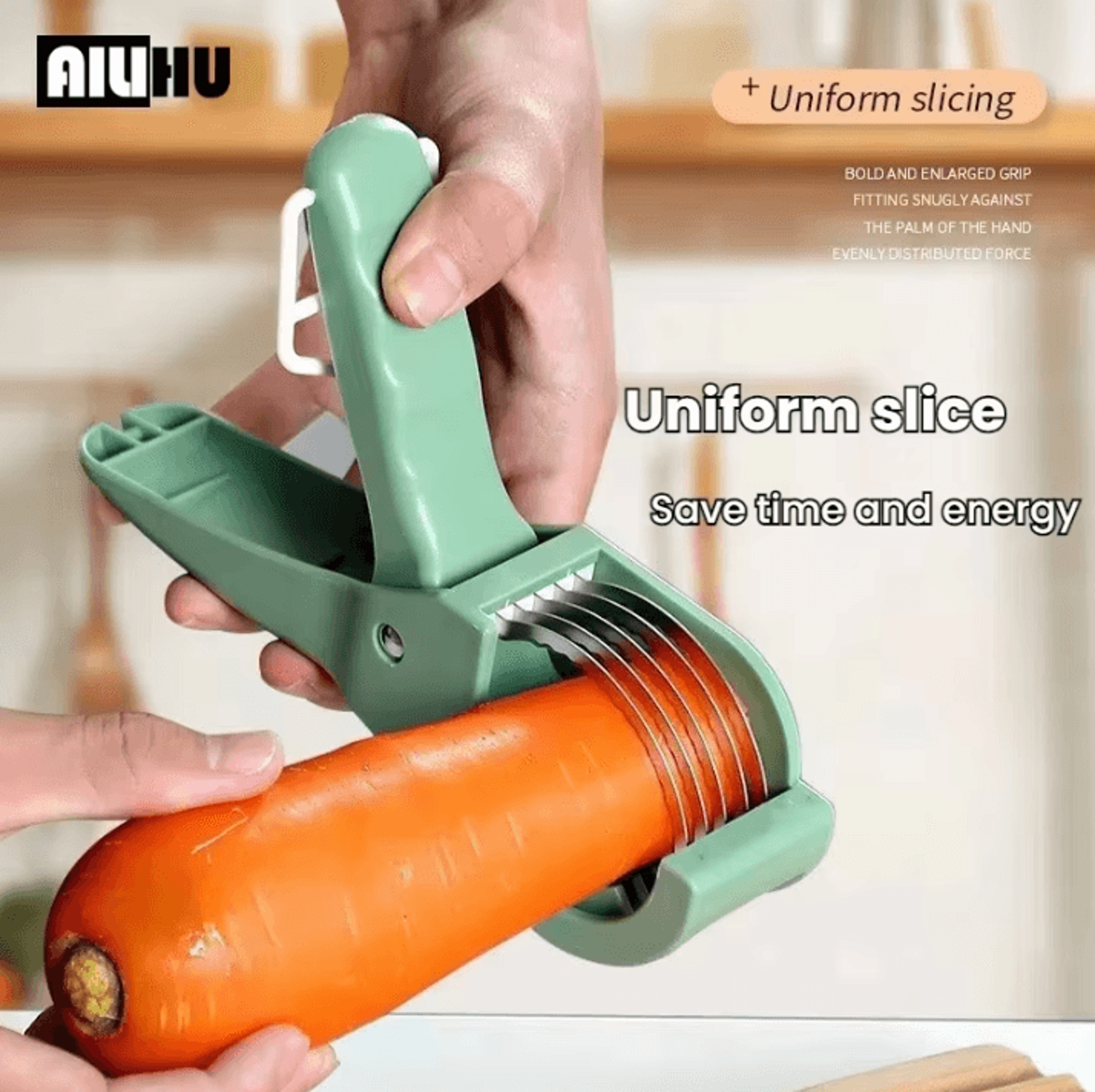 multi-function stainless steel vegetable slicer – compact fruit & salad slicer tool for fast kitchen prep