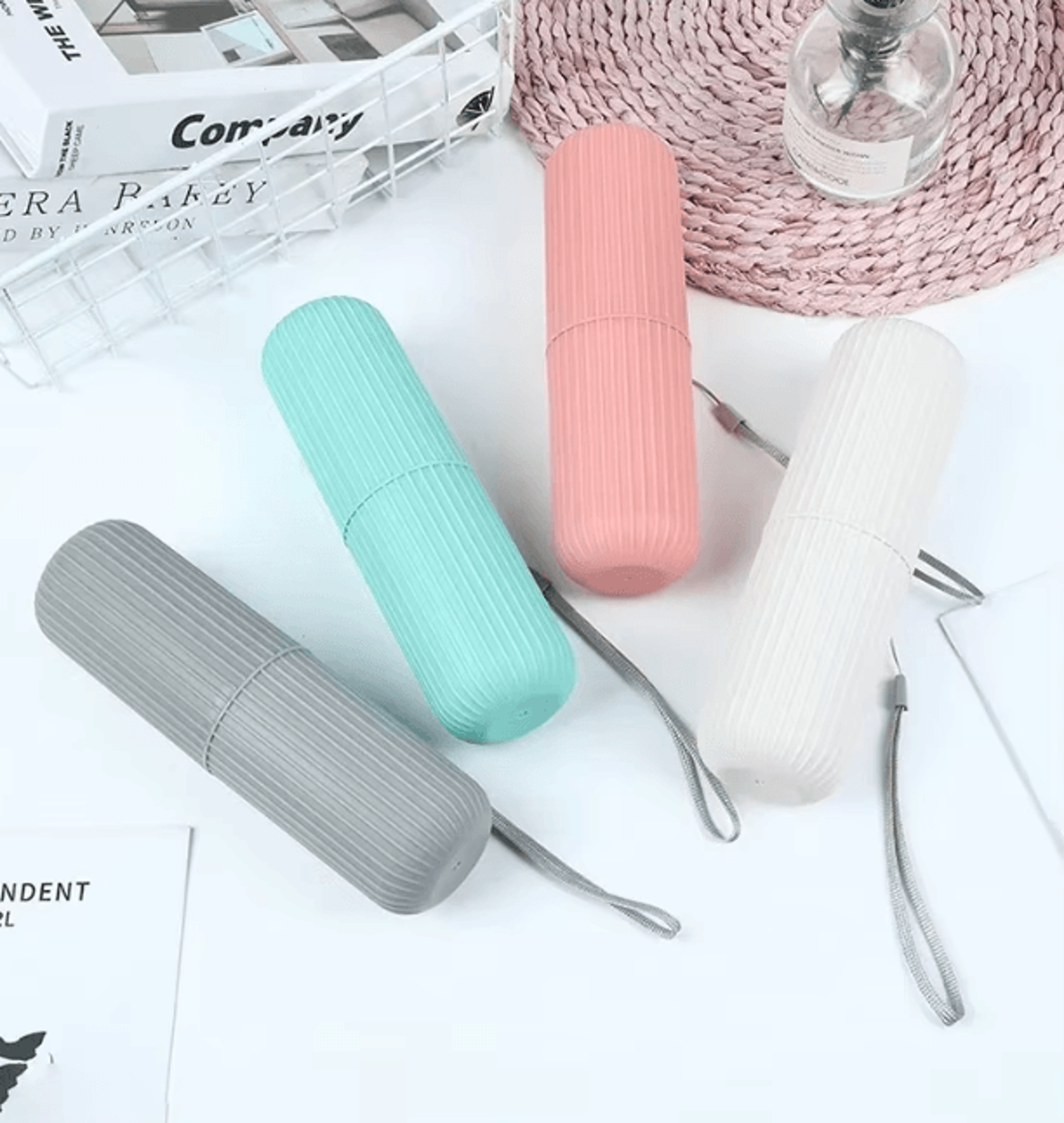 portable travel toothbrush holder cup – toothpaste organizer & hygienic storage case