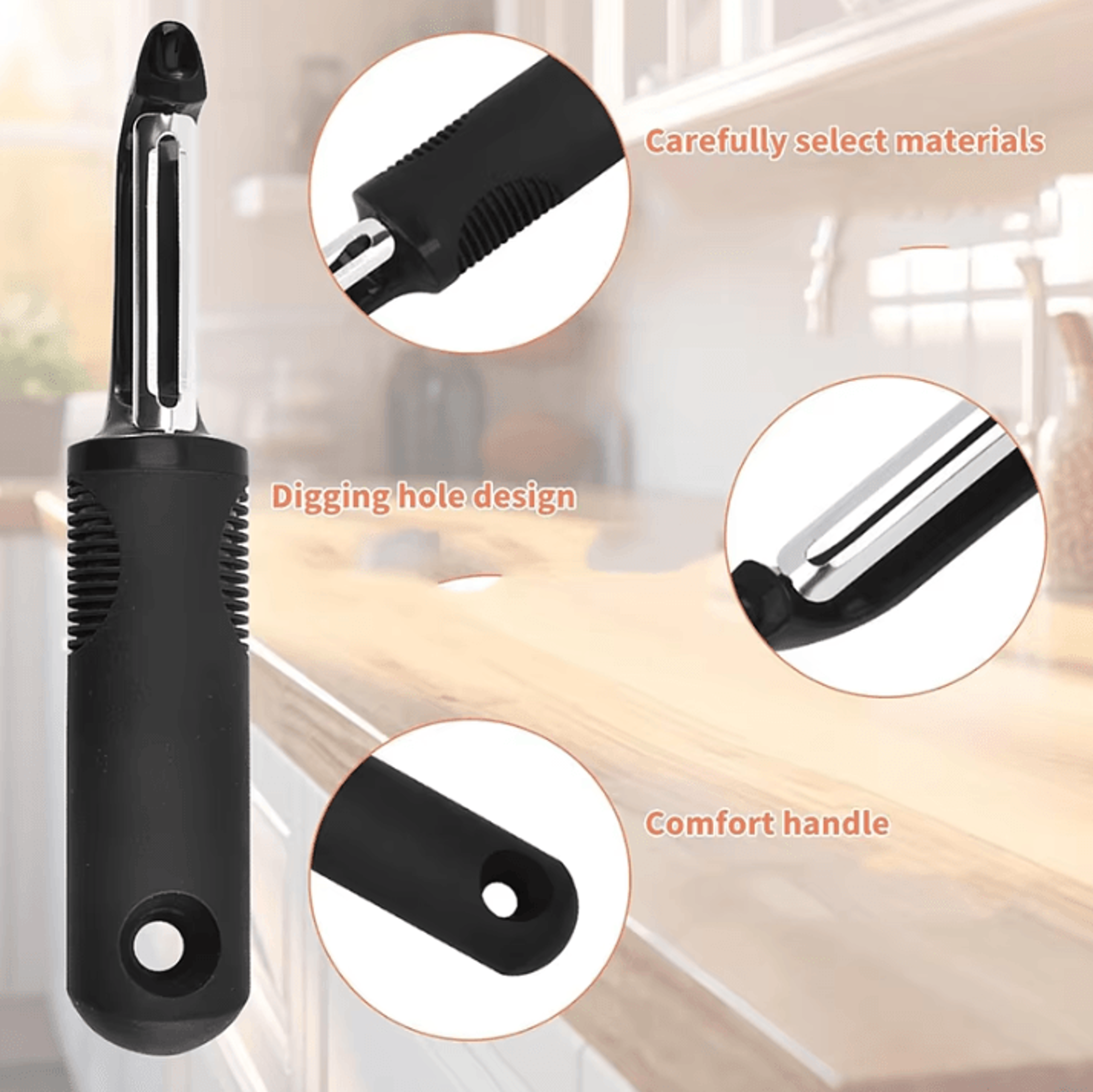 professional stainless steel swivel vegetable peeler – ultra sharp potato & fruit peeler tool