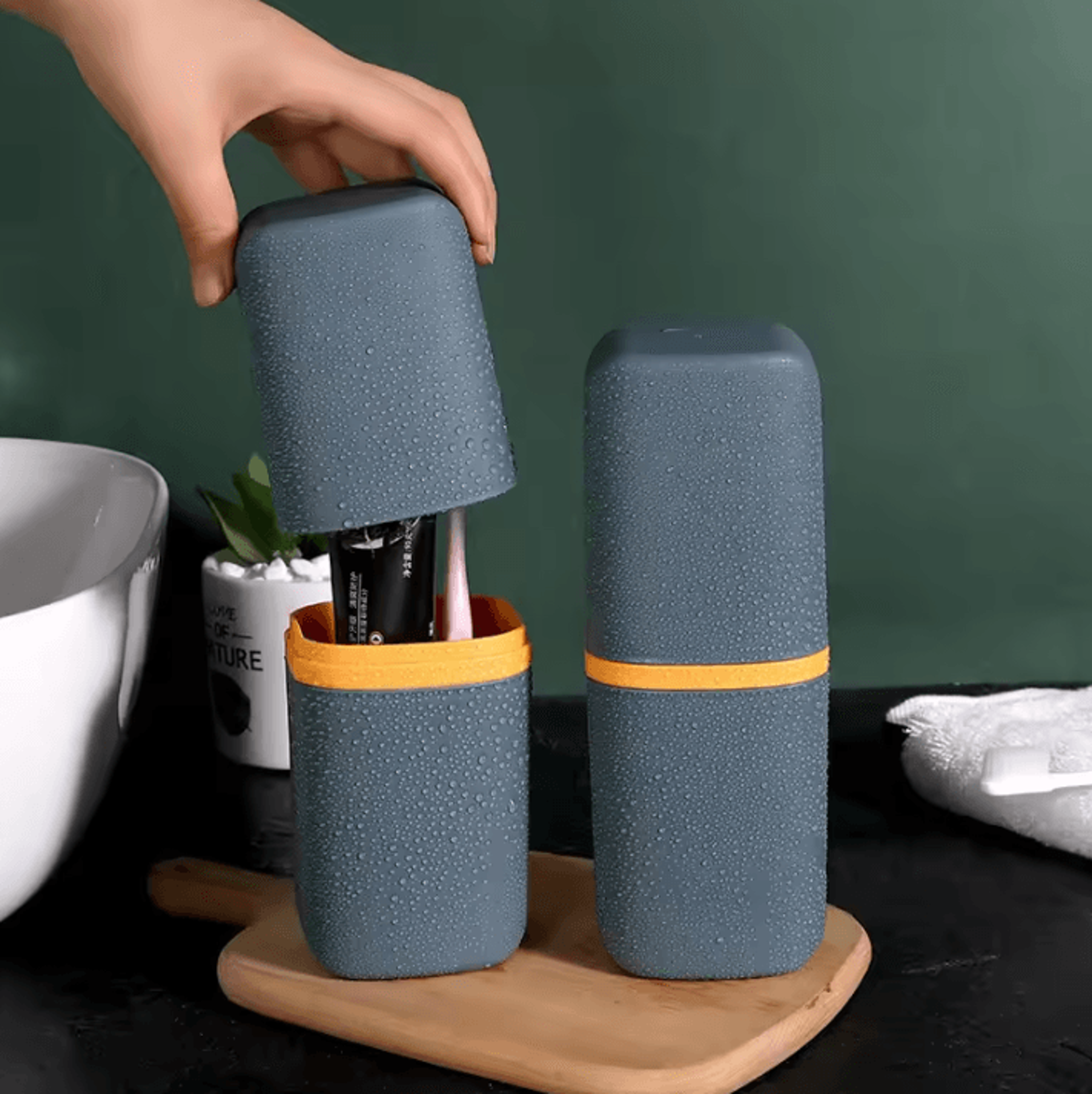 portable travel toothbrush holder case – compact toothbrush & toothpaste storage box for camping & daily use