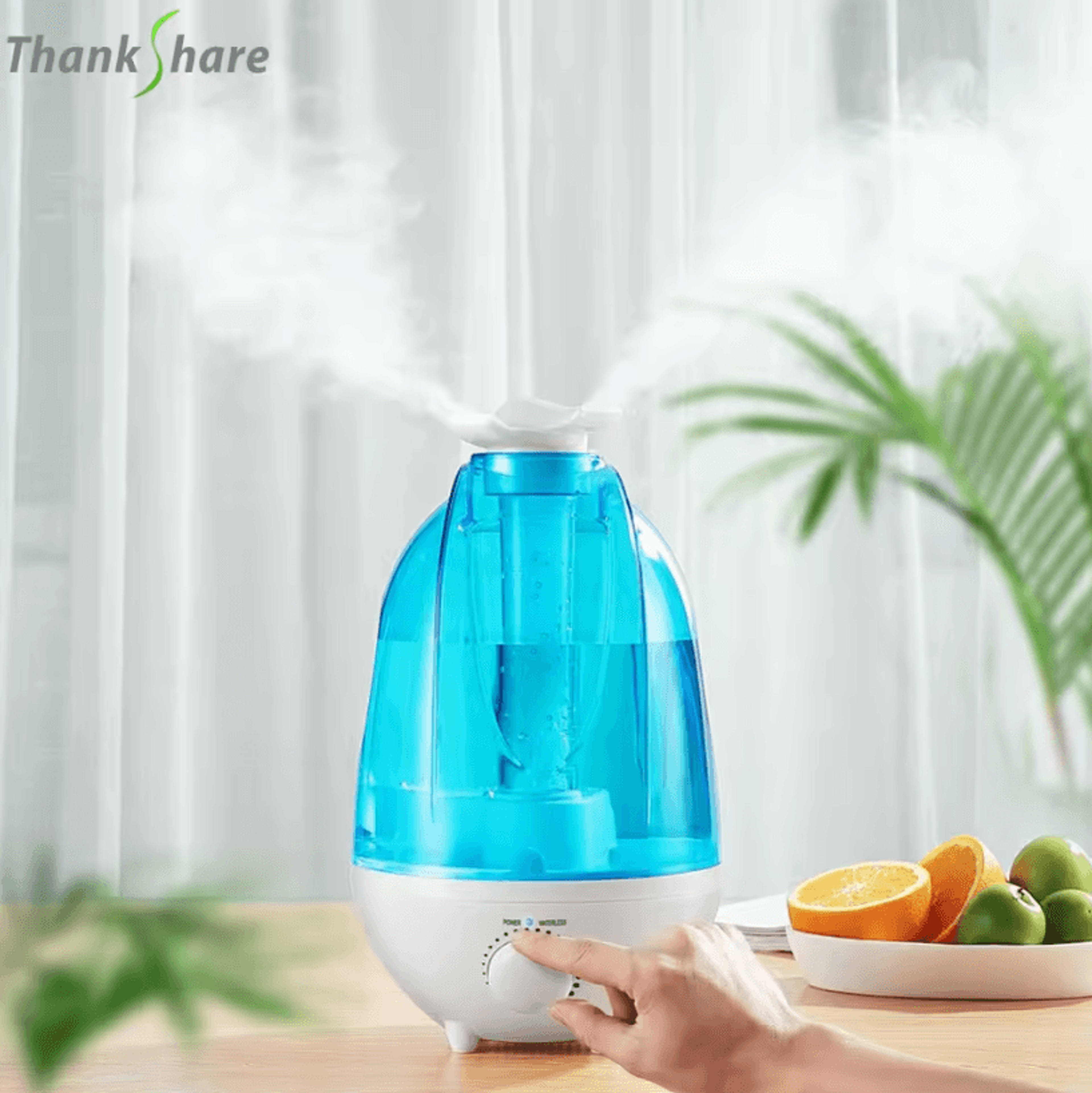4000ml ultrasonic cool mist humidifier – double spray essential oil diffuser for home & baby room