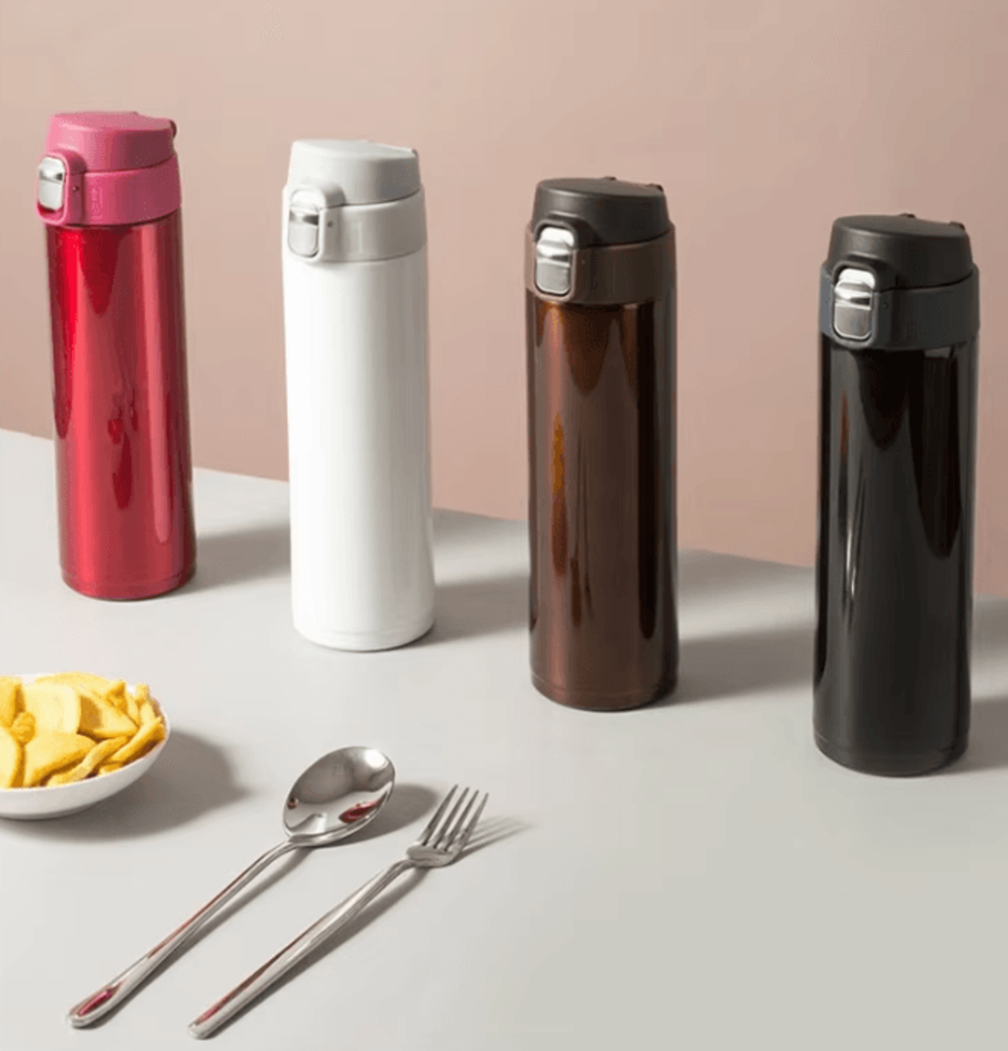bullet design stainless steel thermos cup – portable vacuum insulated water bottle for school & travel