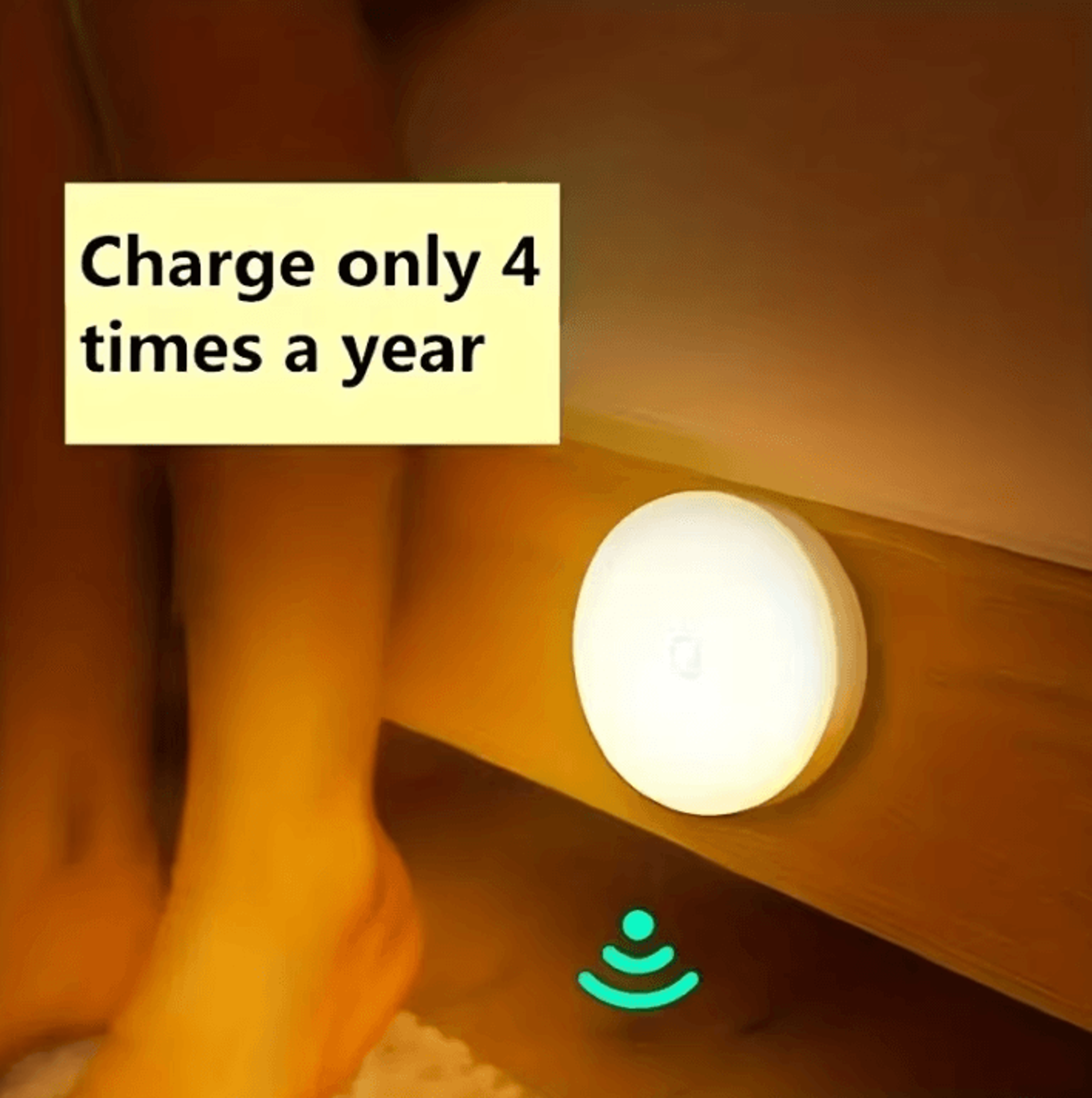 wireless motion sensor led night light – auto on/off stick-on lamp for closet, stairs & bedroom