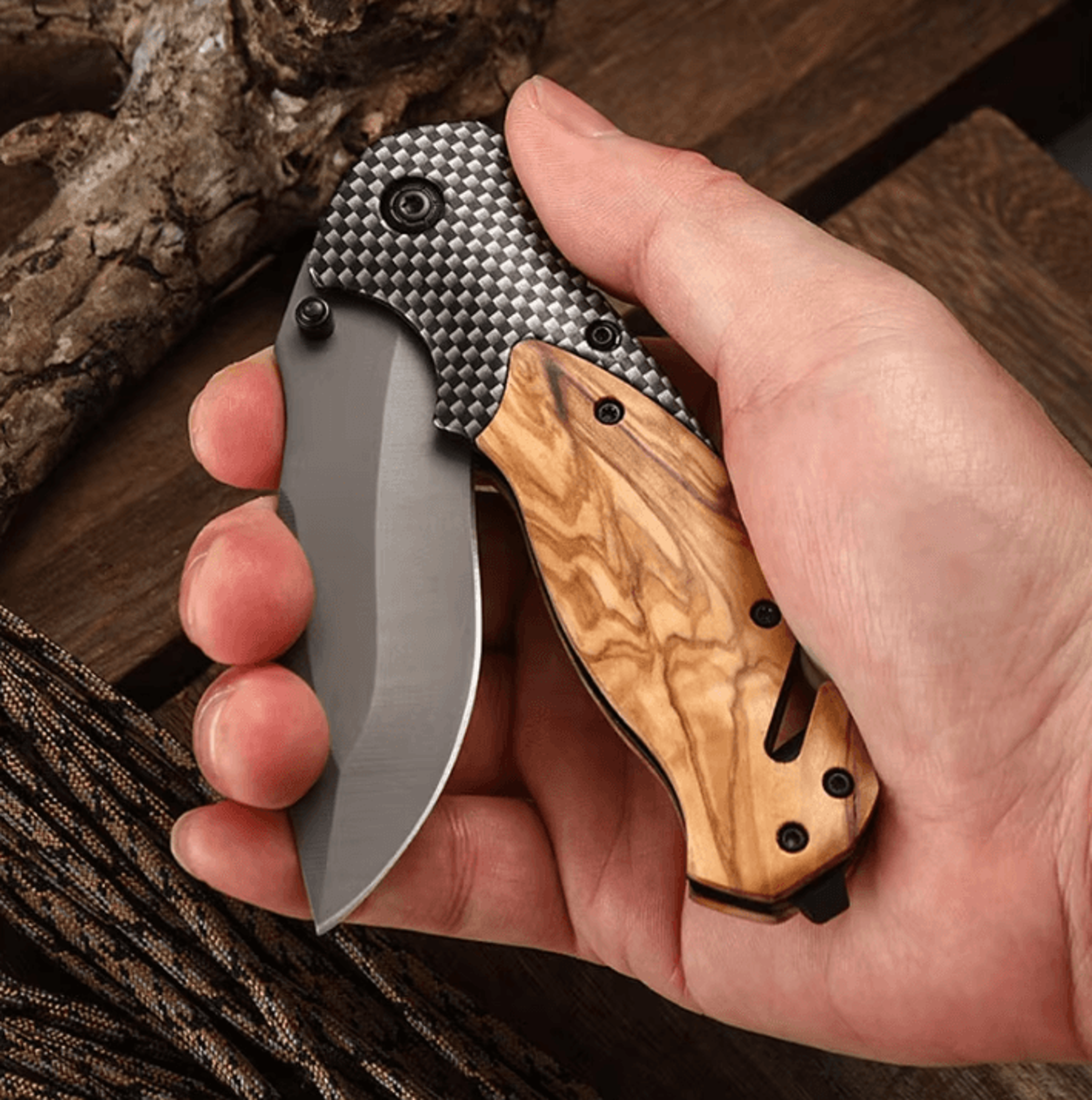 multifunction folding pocket knife – high-strength stainless steel camping & portable fruit knife