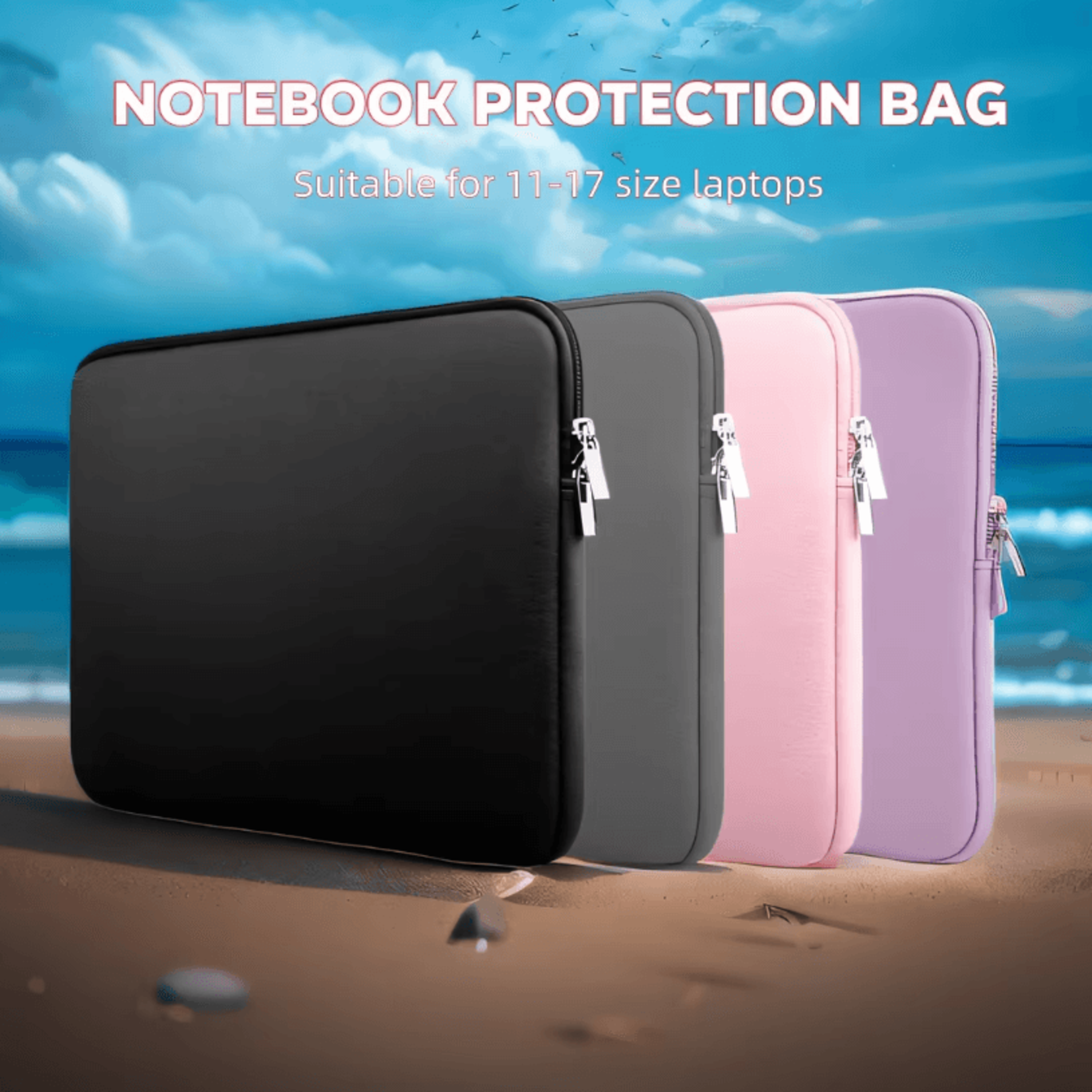 slim protective laptop sleeve – multi-size lightweight notebook inner liner case (11–17 inch)