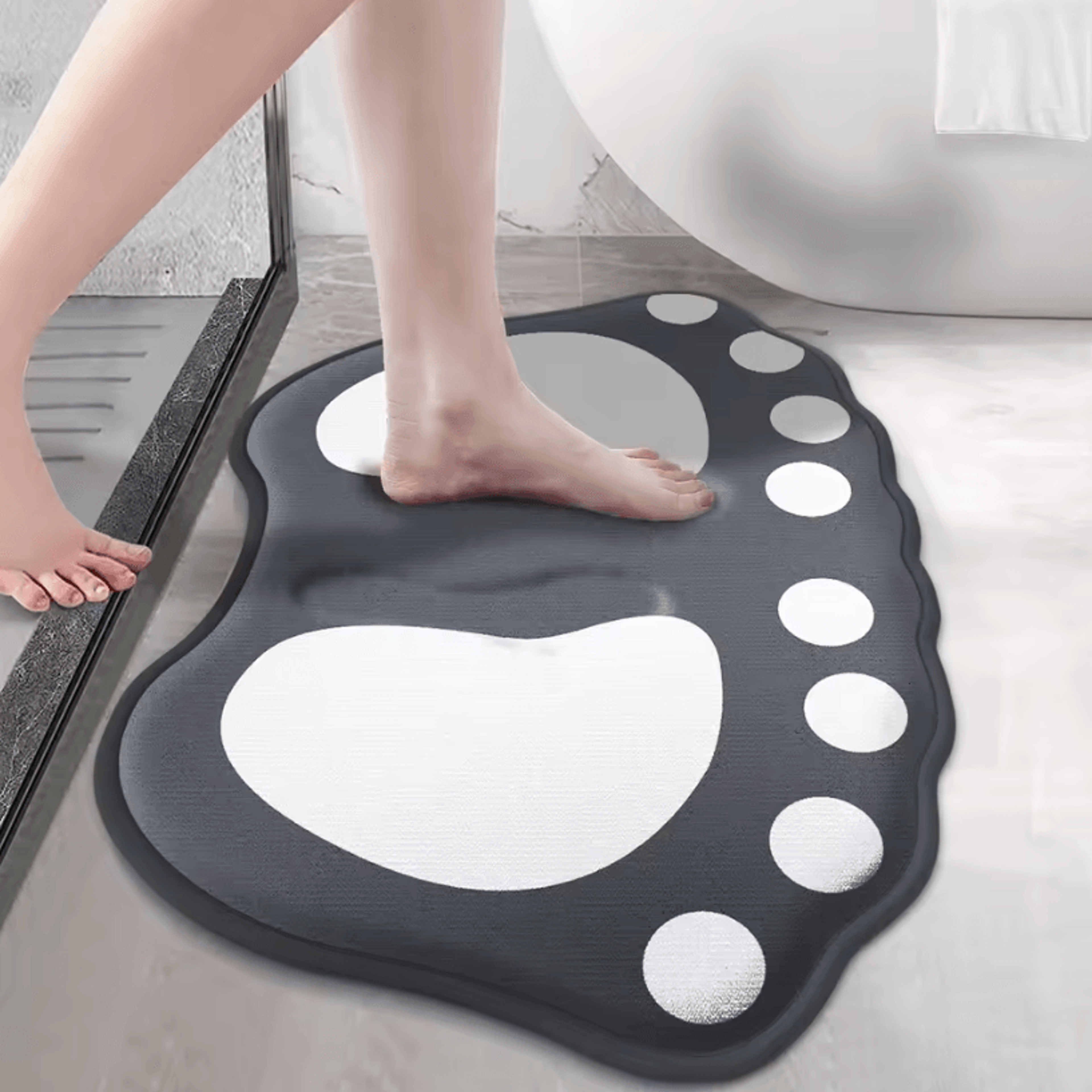 claw pattern anti-slip bath mat – super absorbent bathroom floor rug for home decor