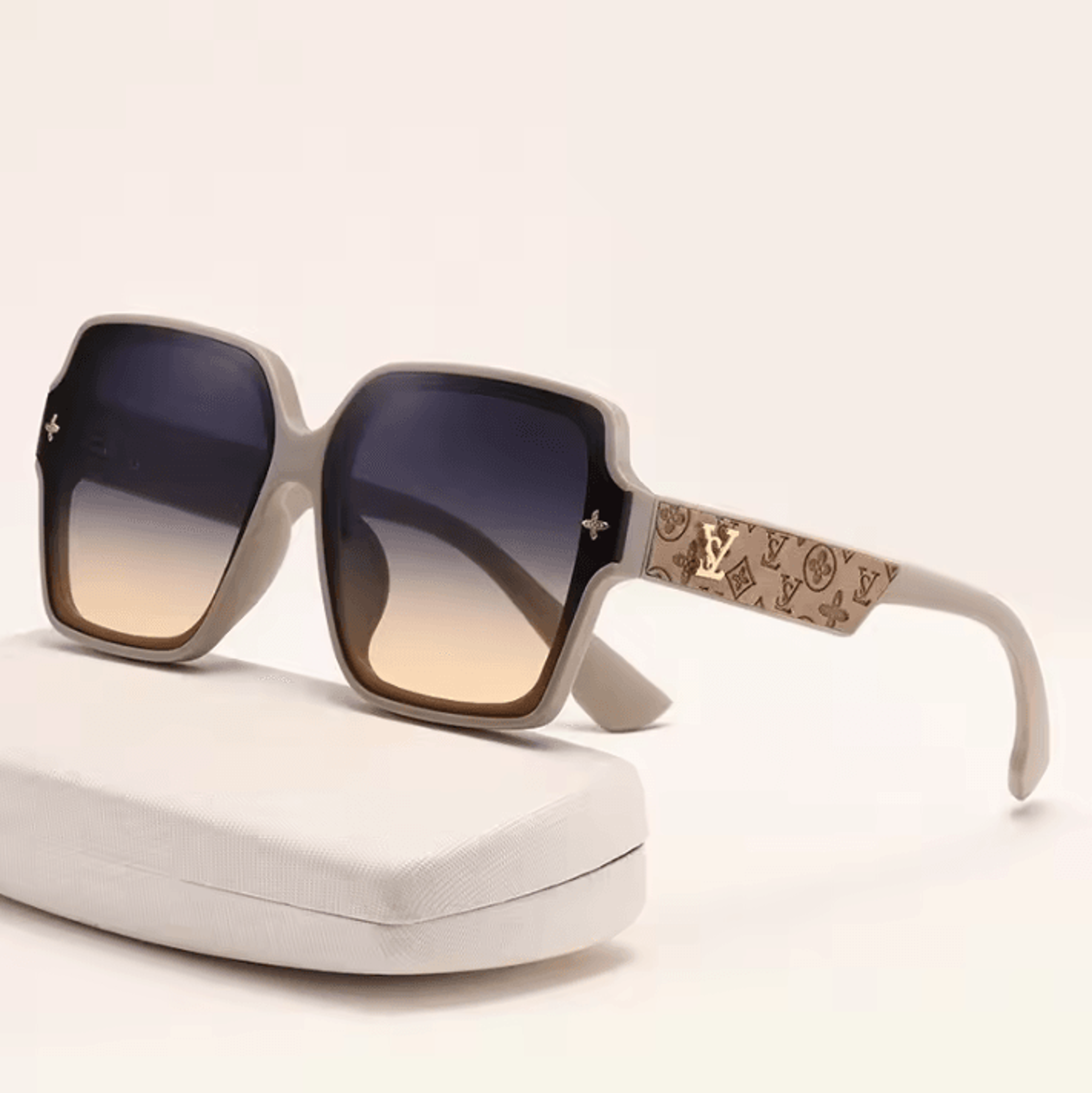 oversized square frame sunglasses for women uv protection fashion luxury shades