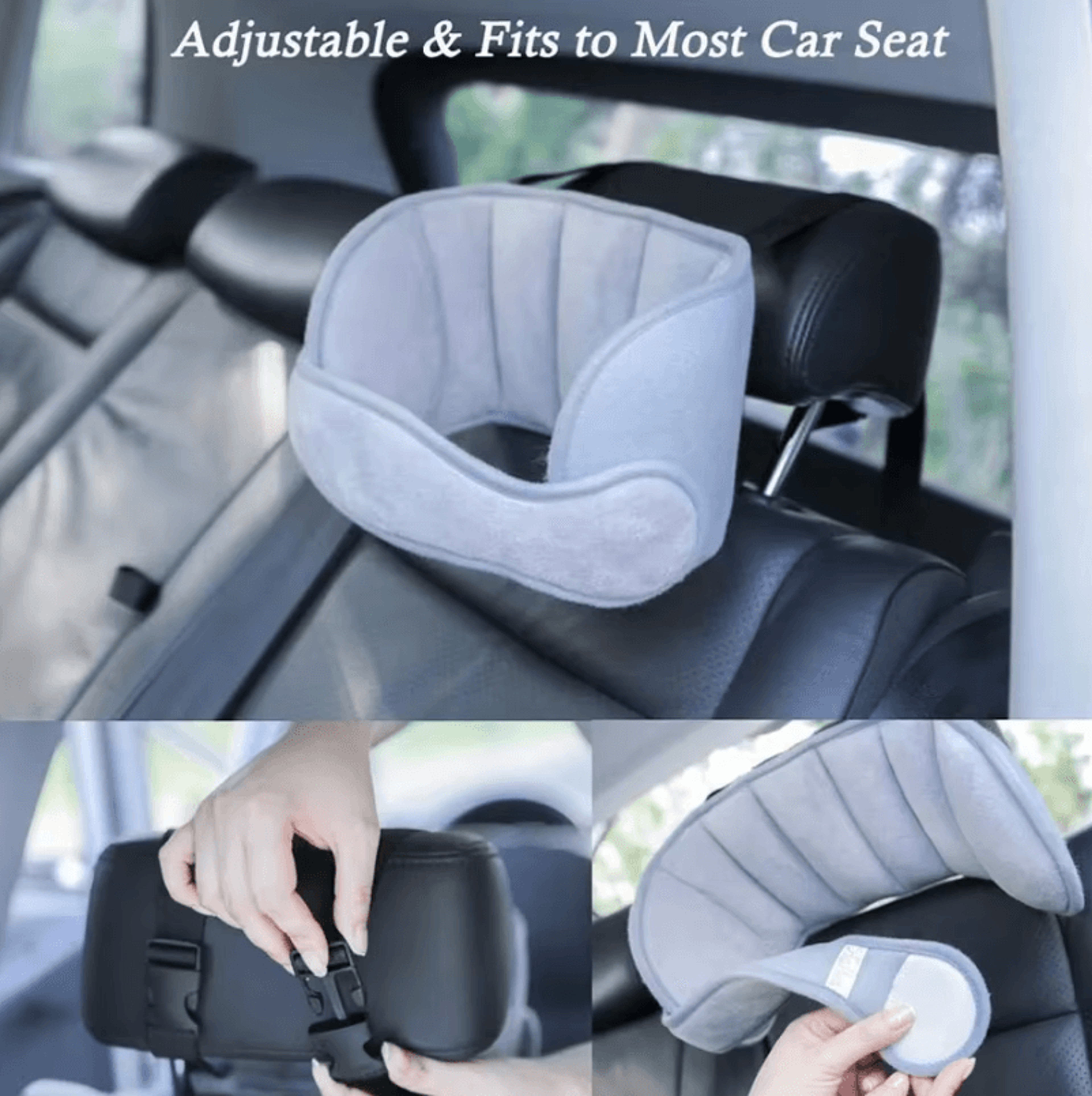 adjustable car seat head support strap for safe & comfortable sleep