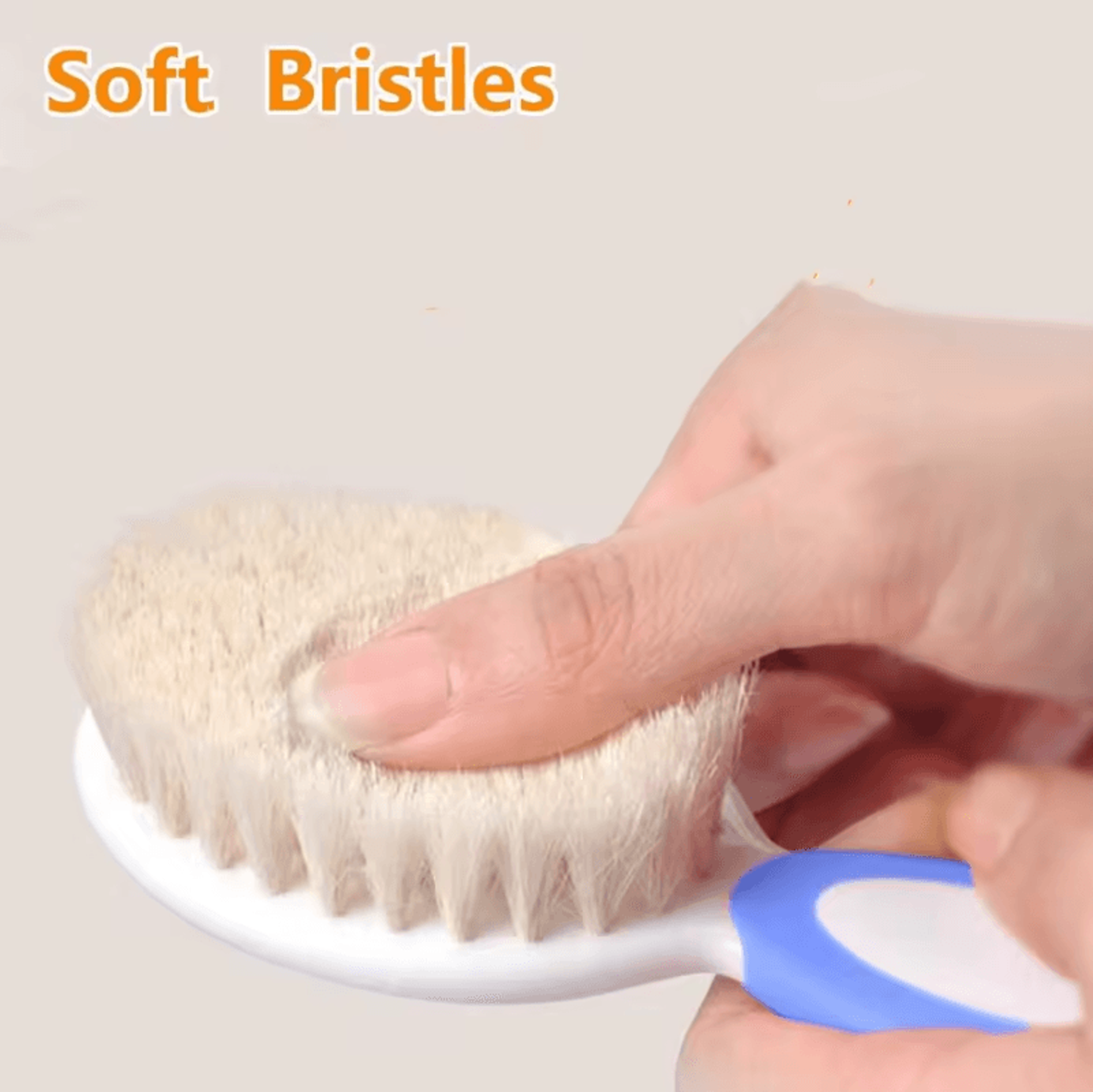 gentle baby hair brush set for newborns with soft bristles & comb