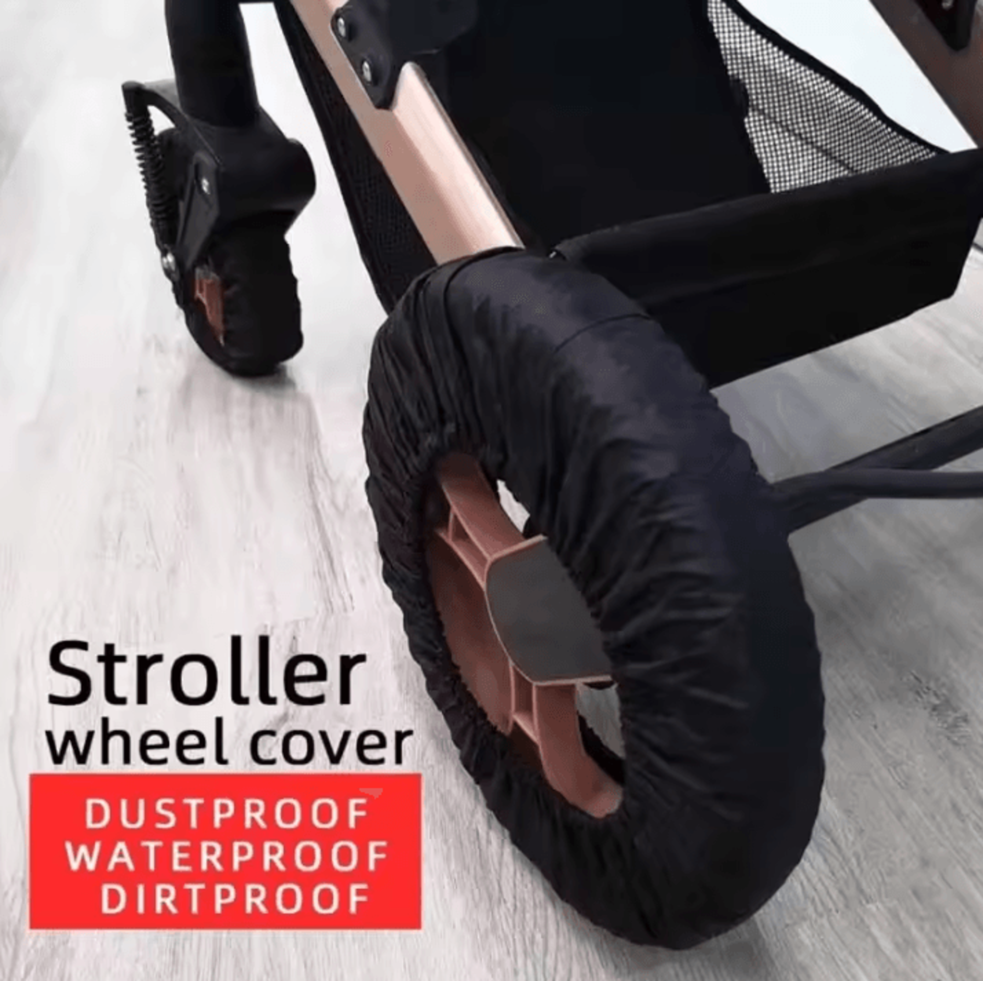 2pcs oxford cloth baby stroller wheel covers for clean & mess-free travel