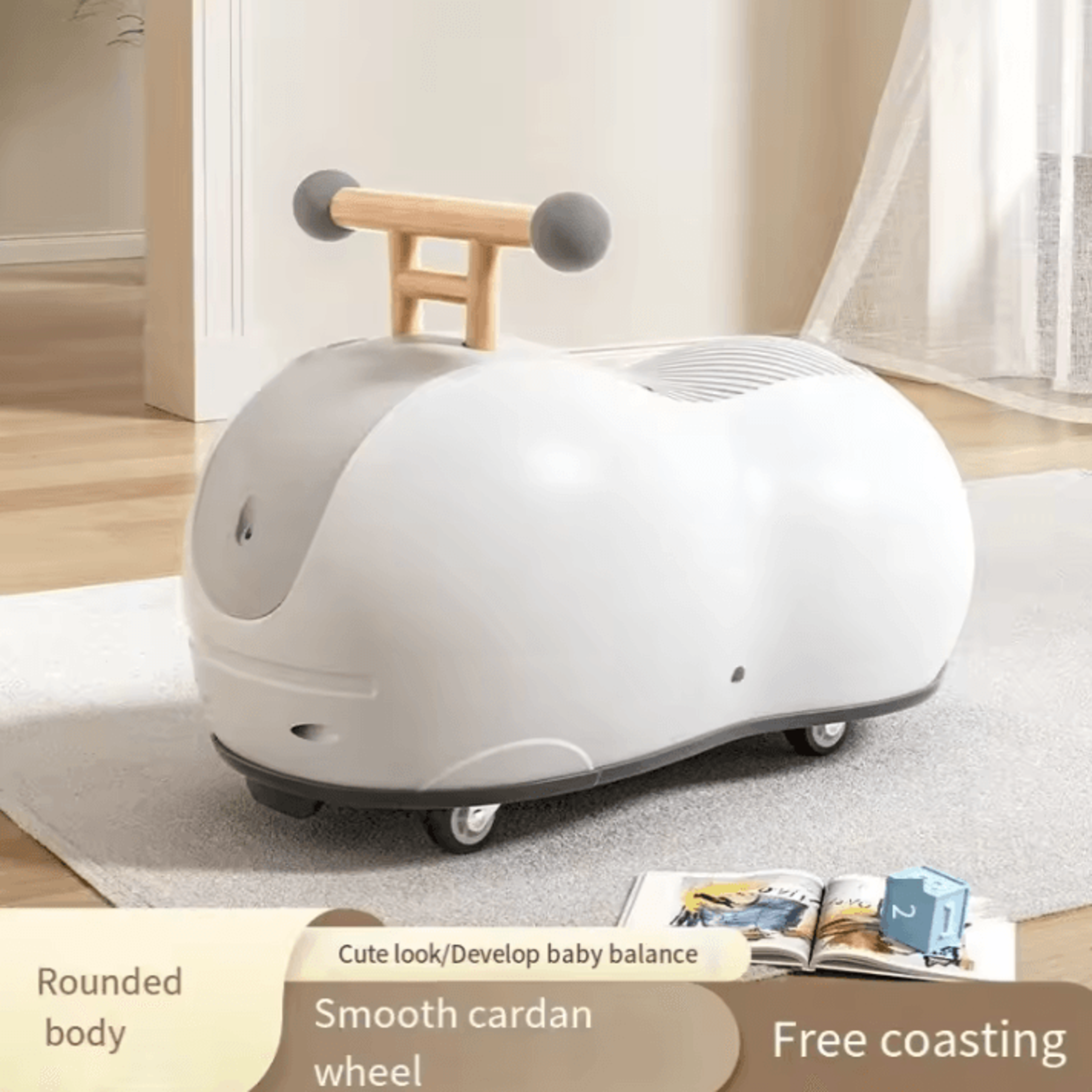 peanut twist wiggle car ride-on toy for kids active play & balance training