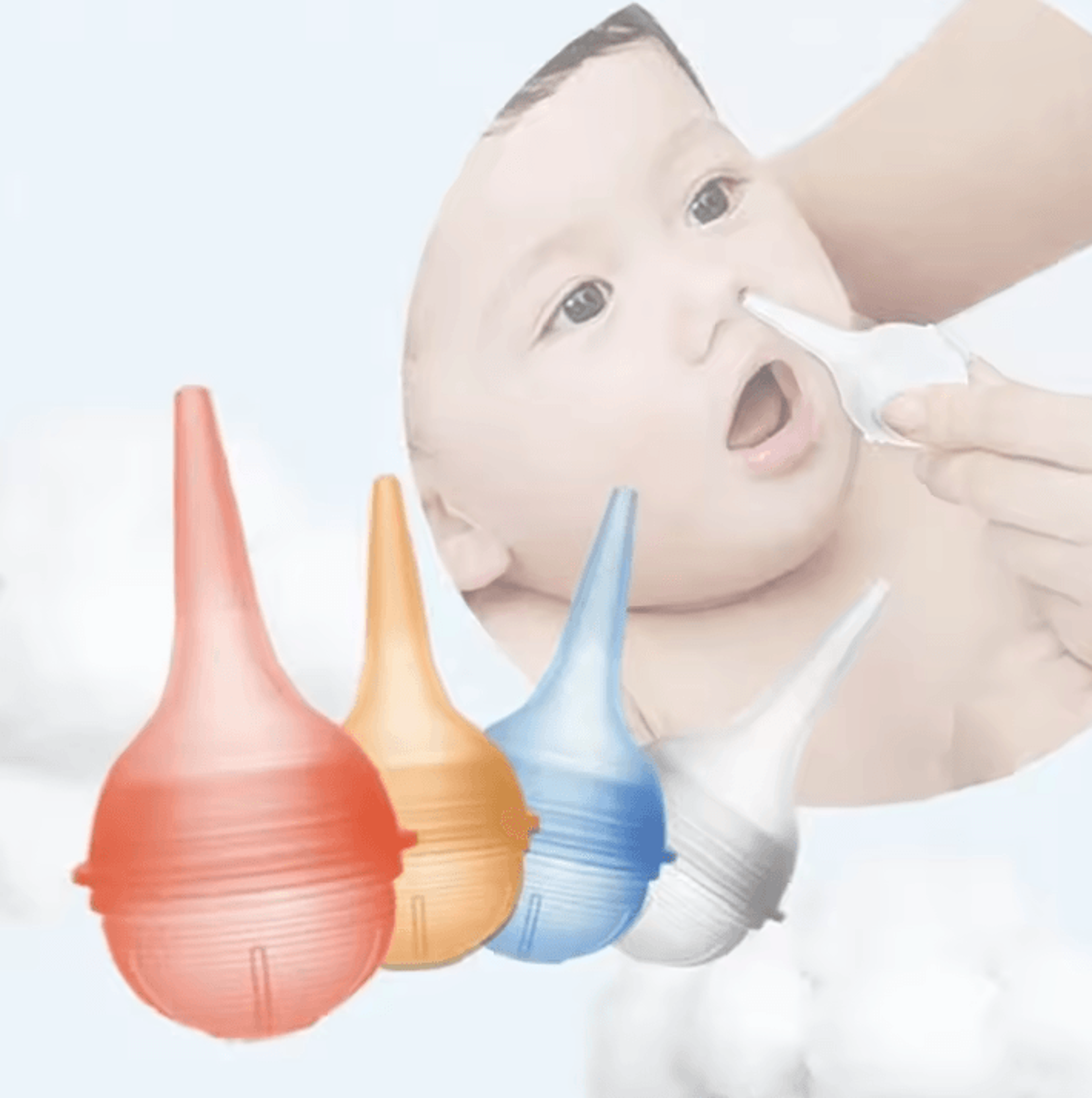 gentle silicone baby nasal aspirator for safe & easy nose cleaning