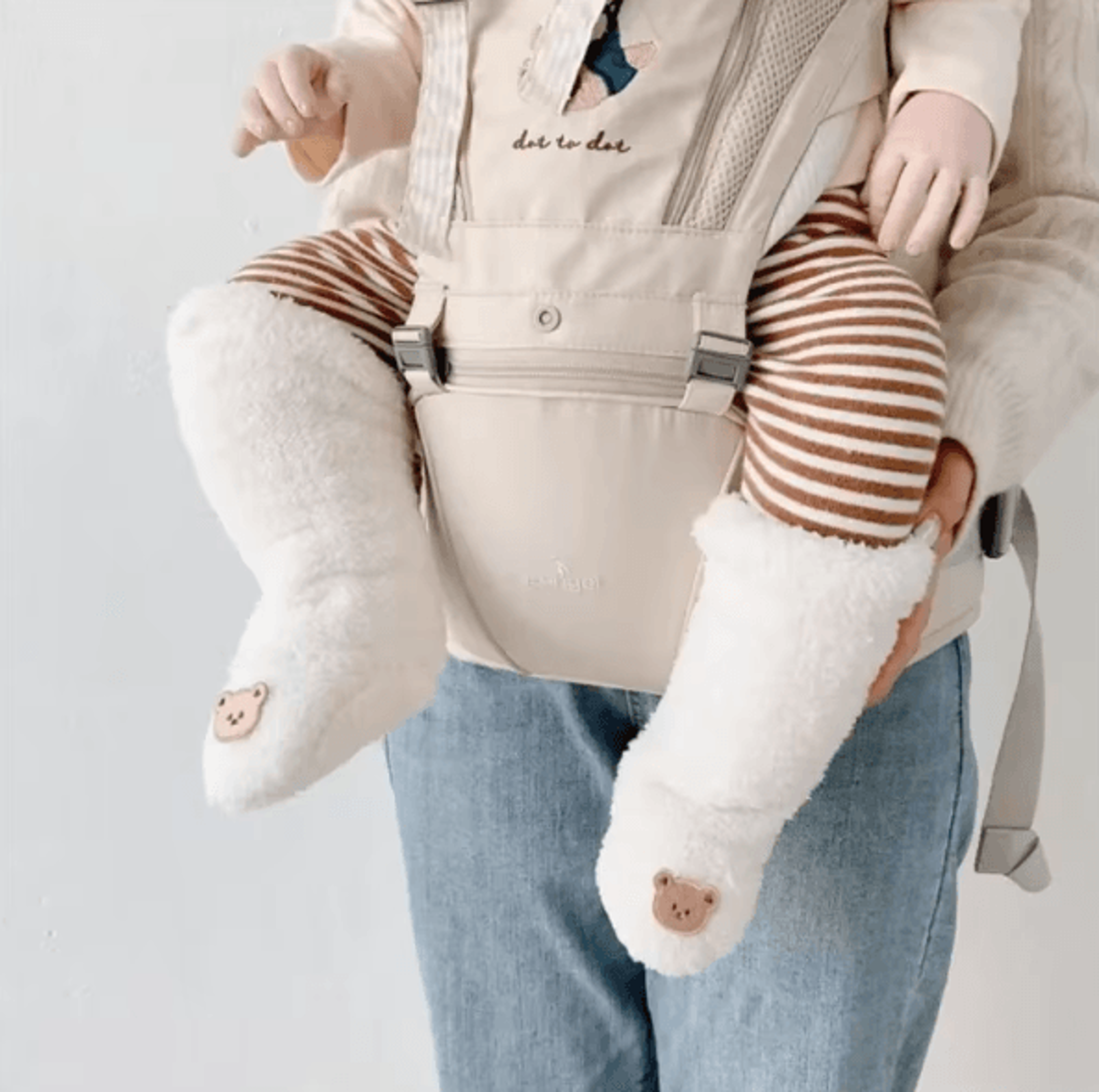 thick winter baby socks with anti-slip grip & knee-high warmth