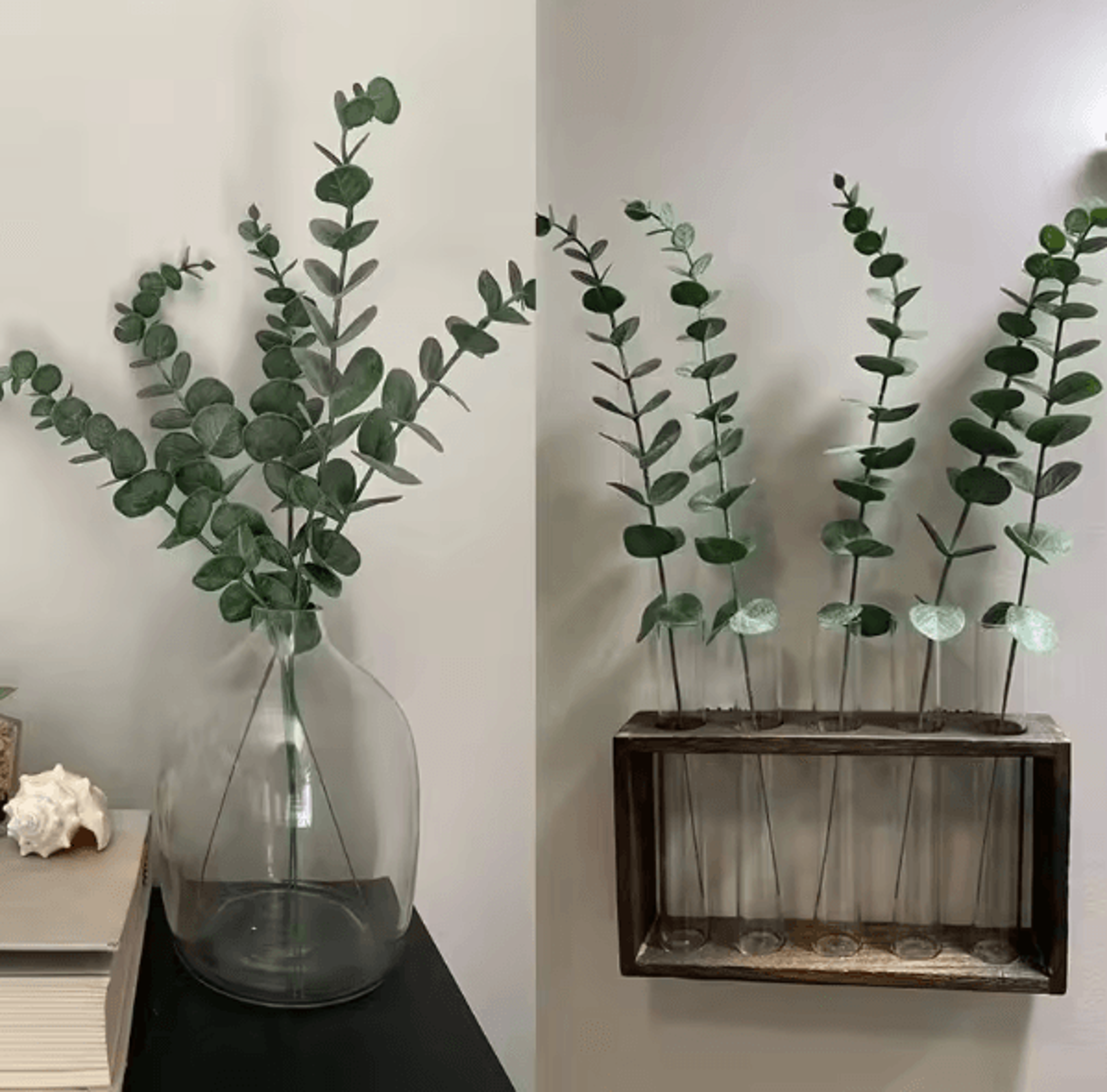 artificial eucalyptus leaves stems for elegant home & event decor