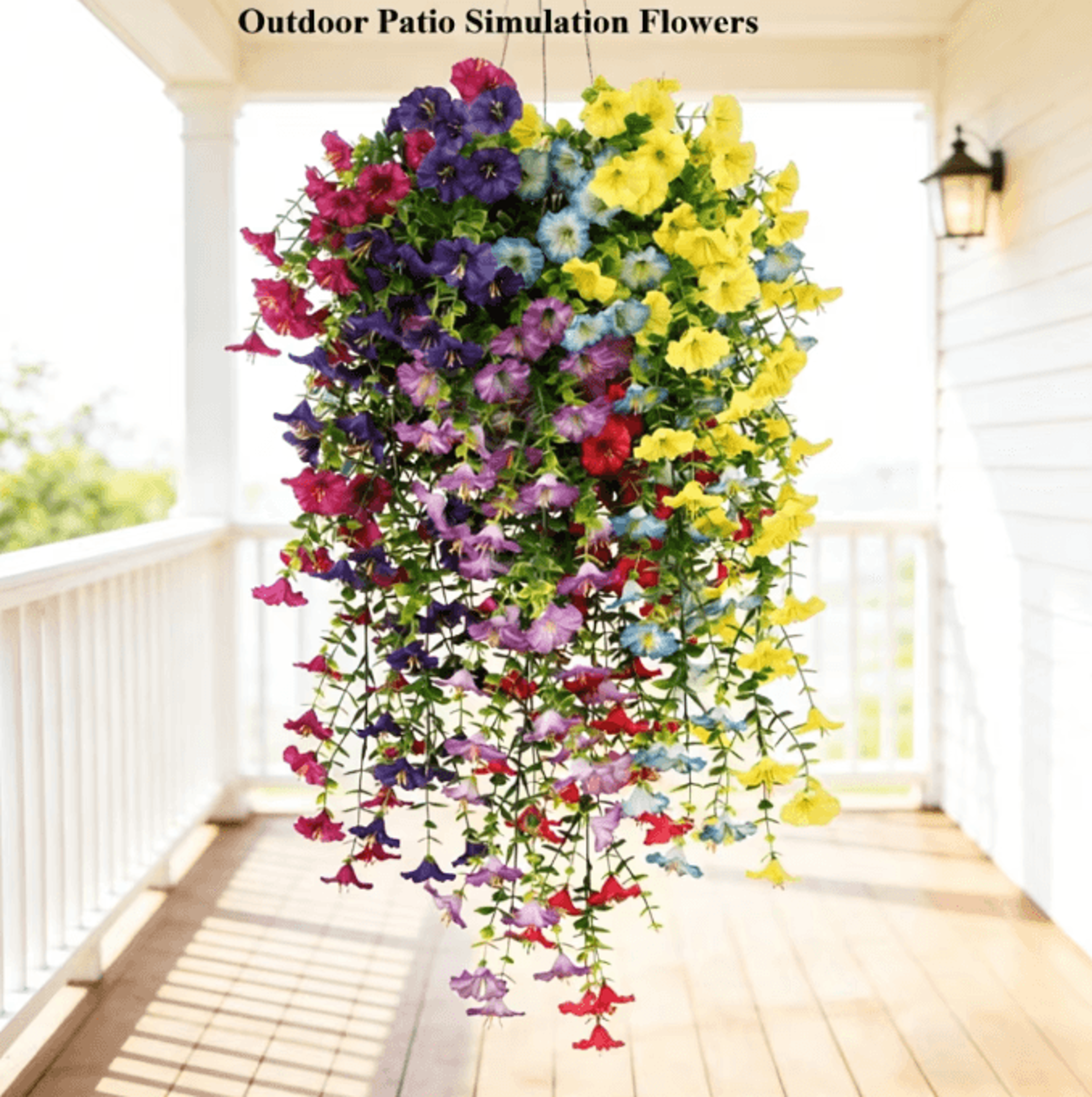 realistic uv-resistant artificial hanging flower vines – elegant faux plants for home & event decor