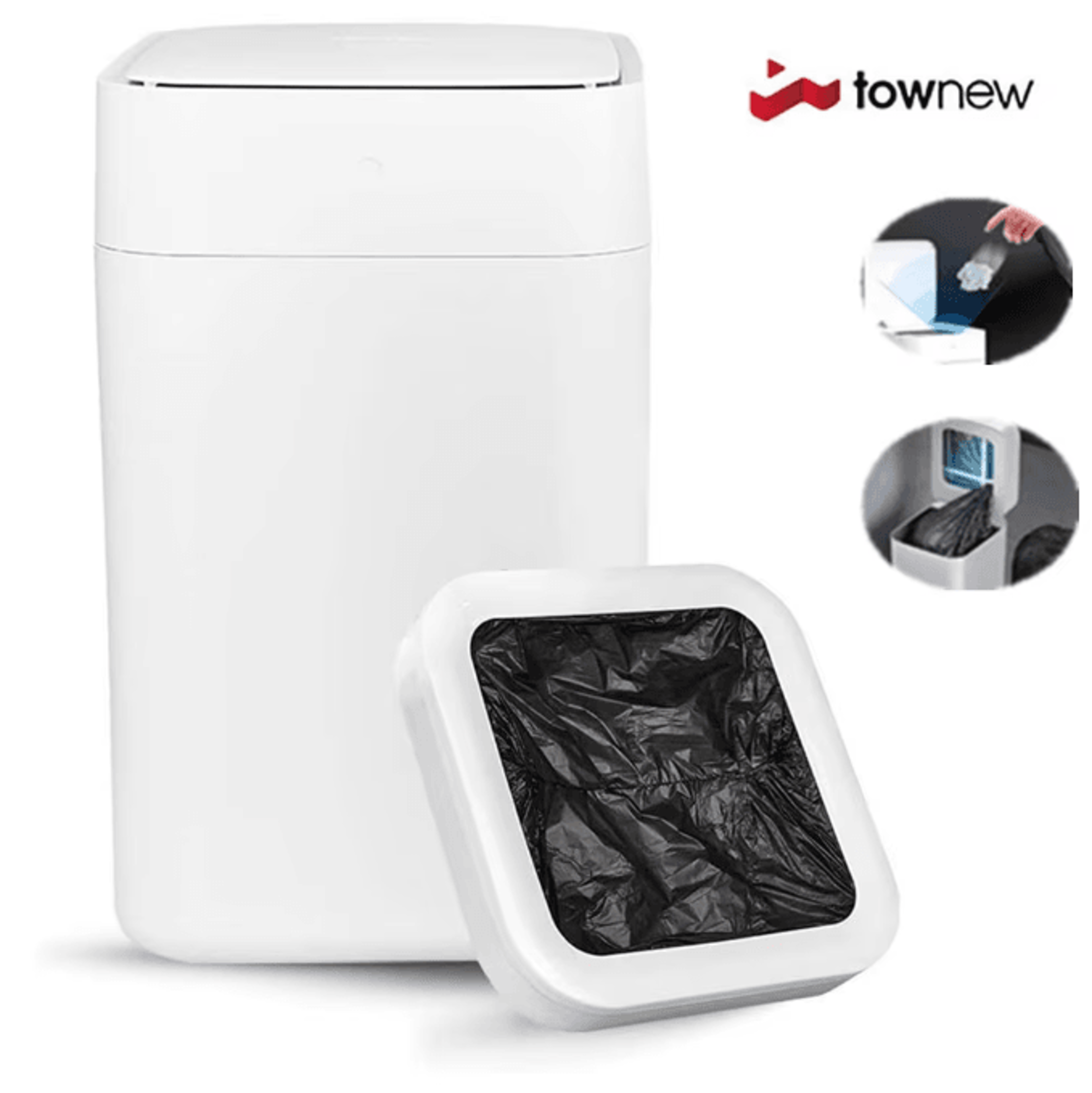 townew t1s smart trash can – automatic self-sealing touchless garbage bin