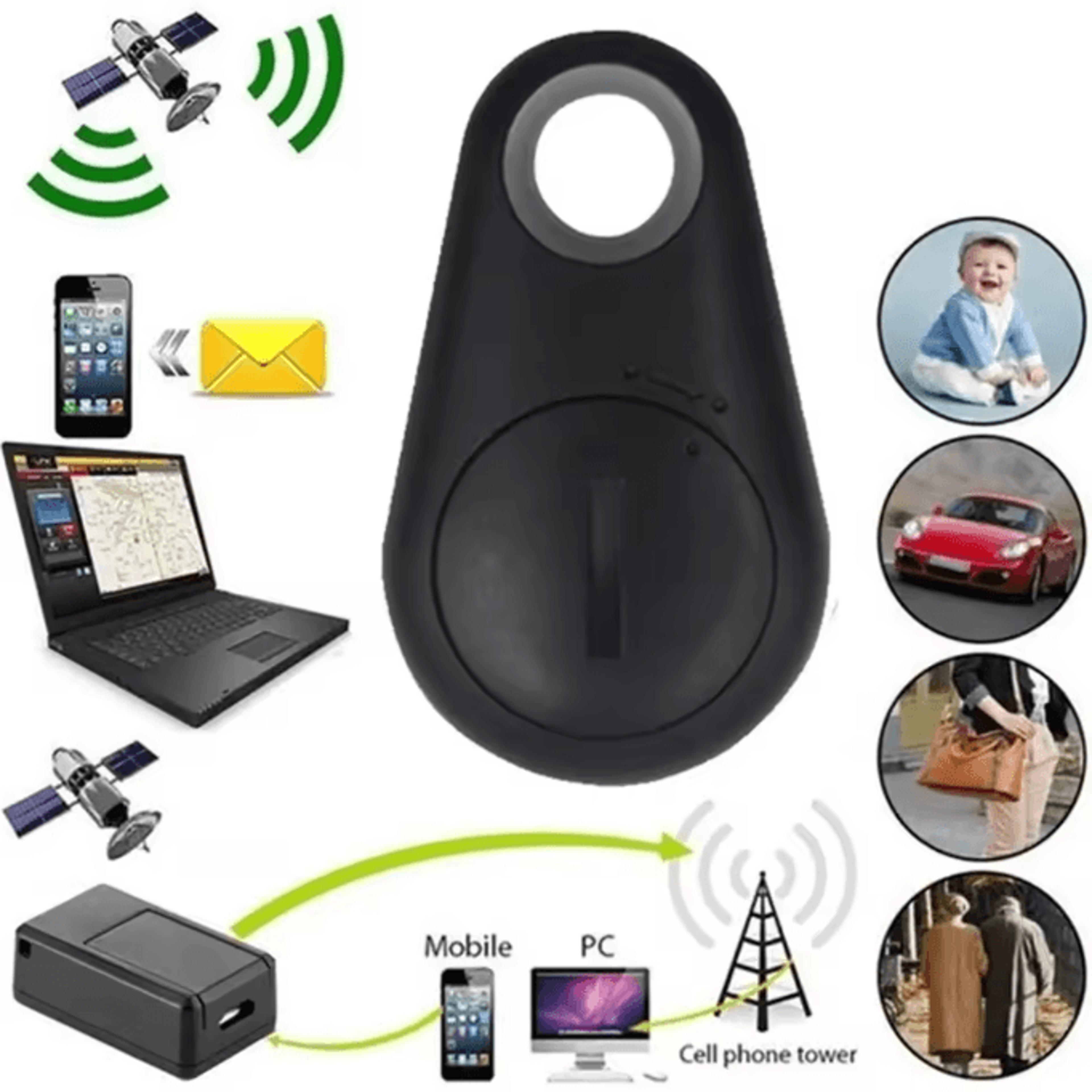 trackmate mini smart bluetooth gps tracker anti-lost key finder for pets kids wallet bag locator tag
