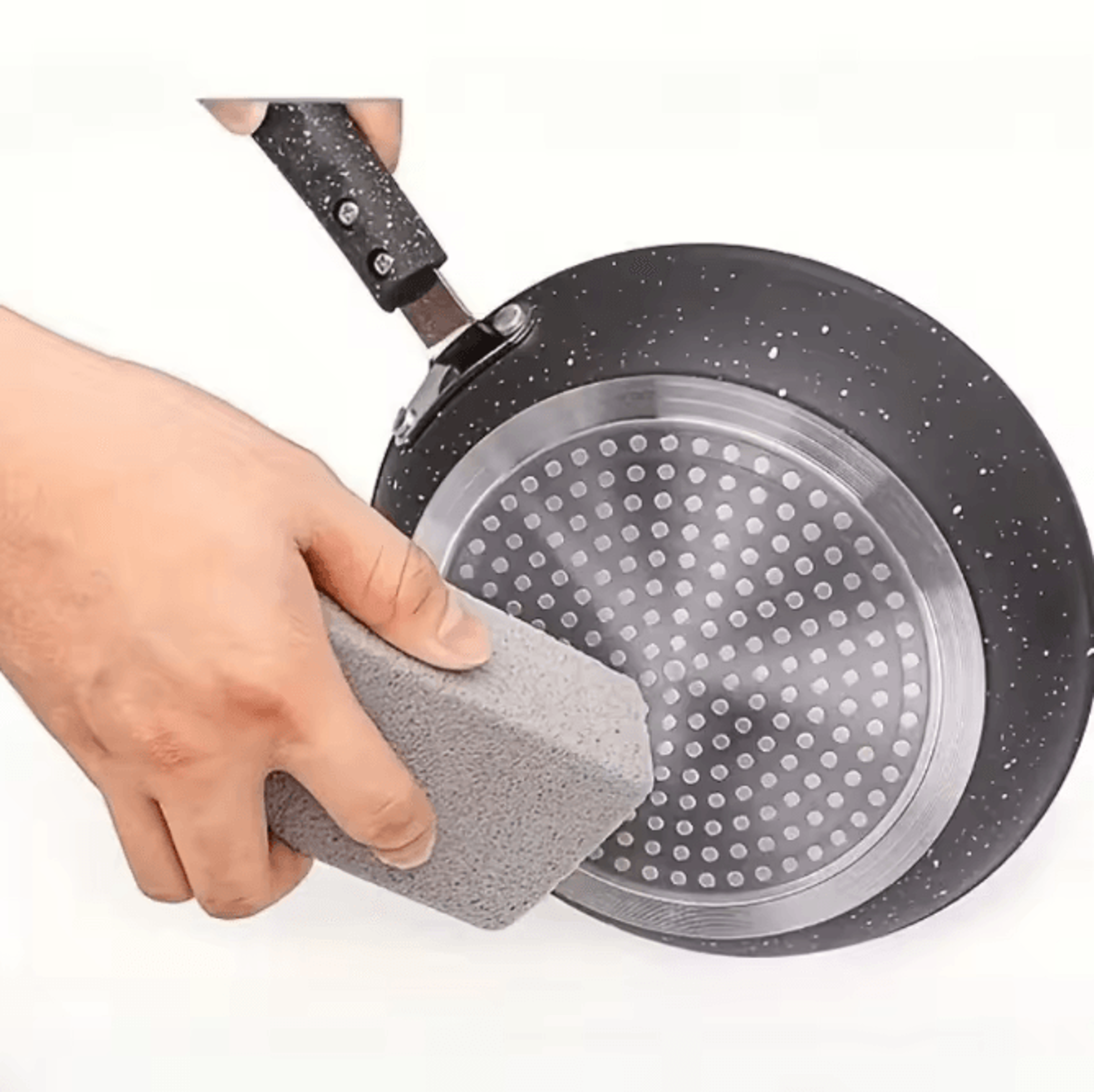 pureclean heavy-duty pumice cleaning stone for toilet grill pool & kitchen deep cleaning tool