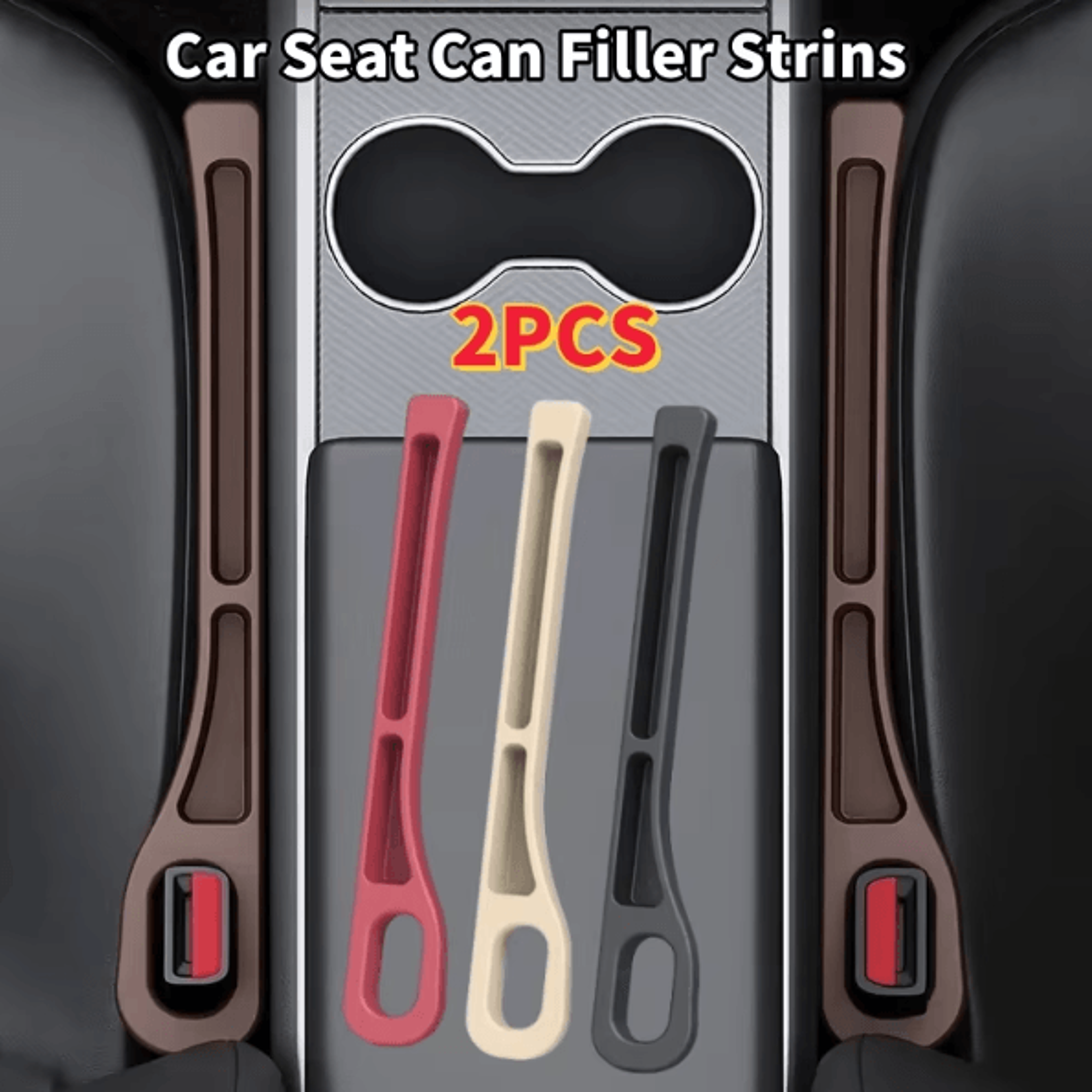 gapguard universal car seat gap filler 2pcs leak proof seat gap plug strip anti-drop organizer for phone keys interior