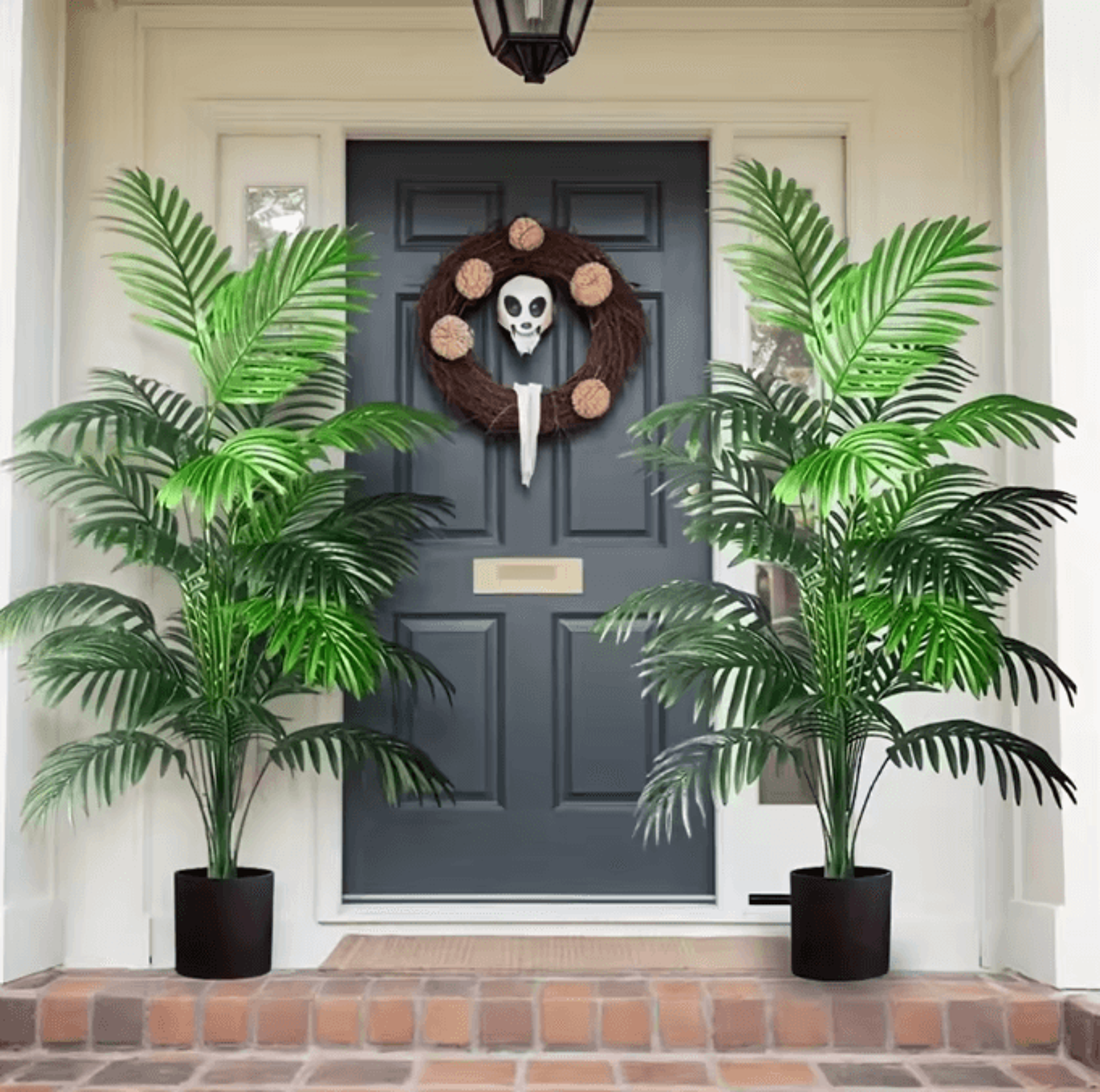 24-leaf areca palm artificial plant – lush potted indoor greenery decor