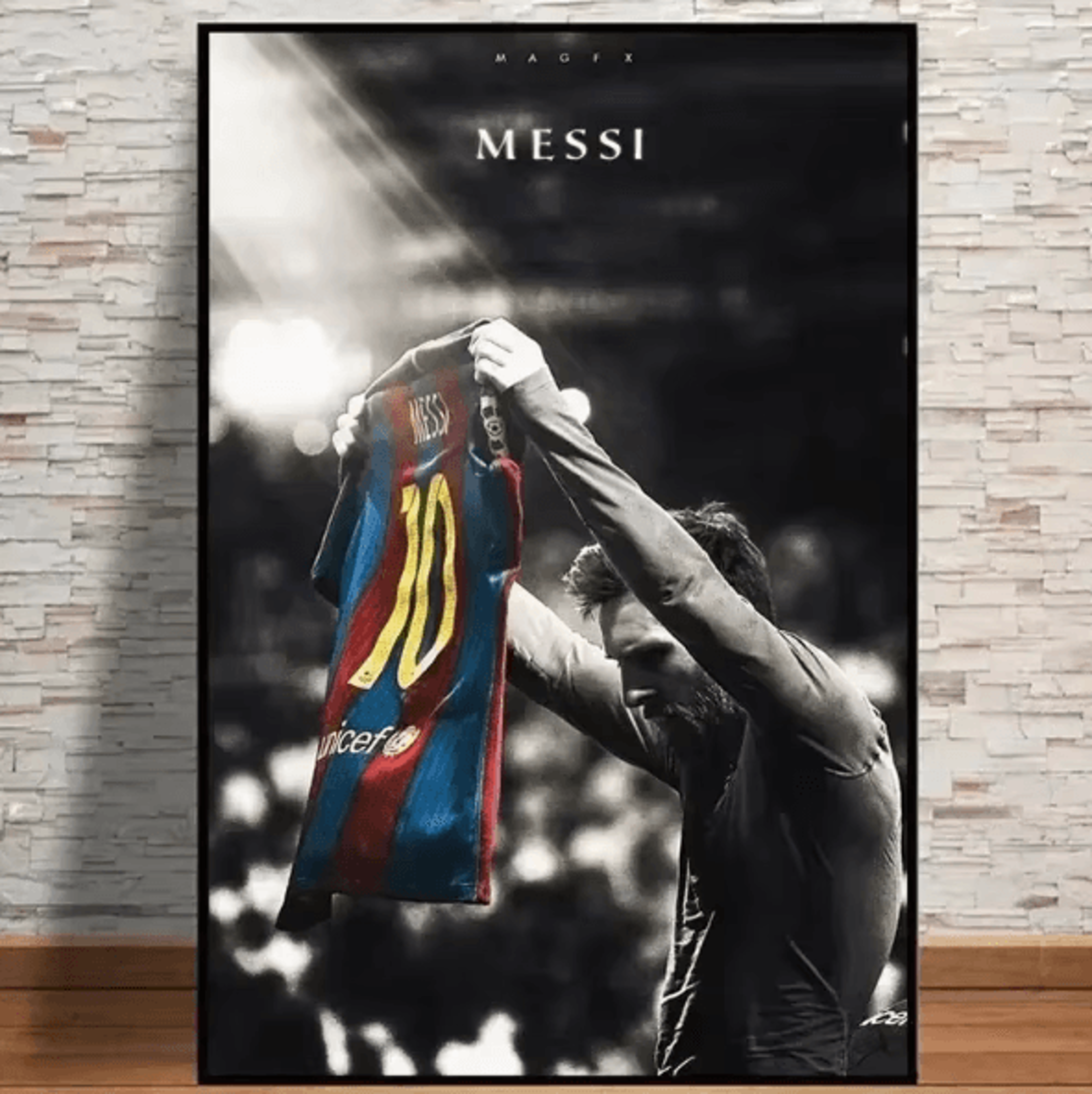 lionel messi canvas poster hd football wall art print for home living room decor