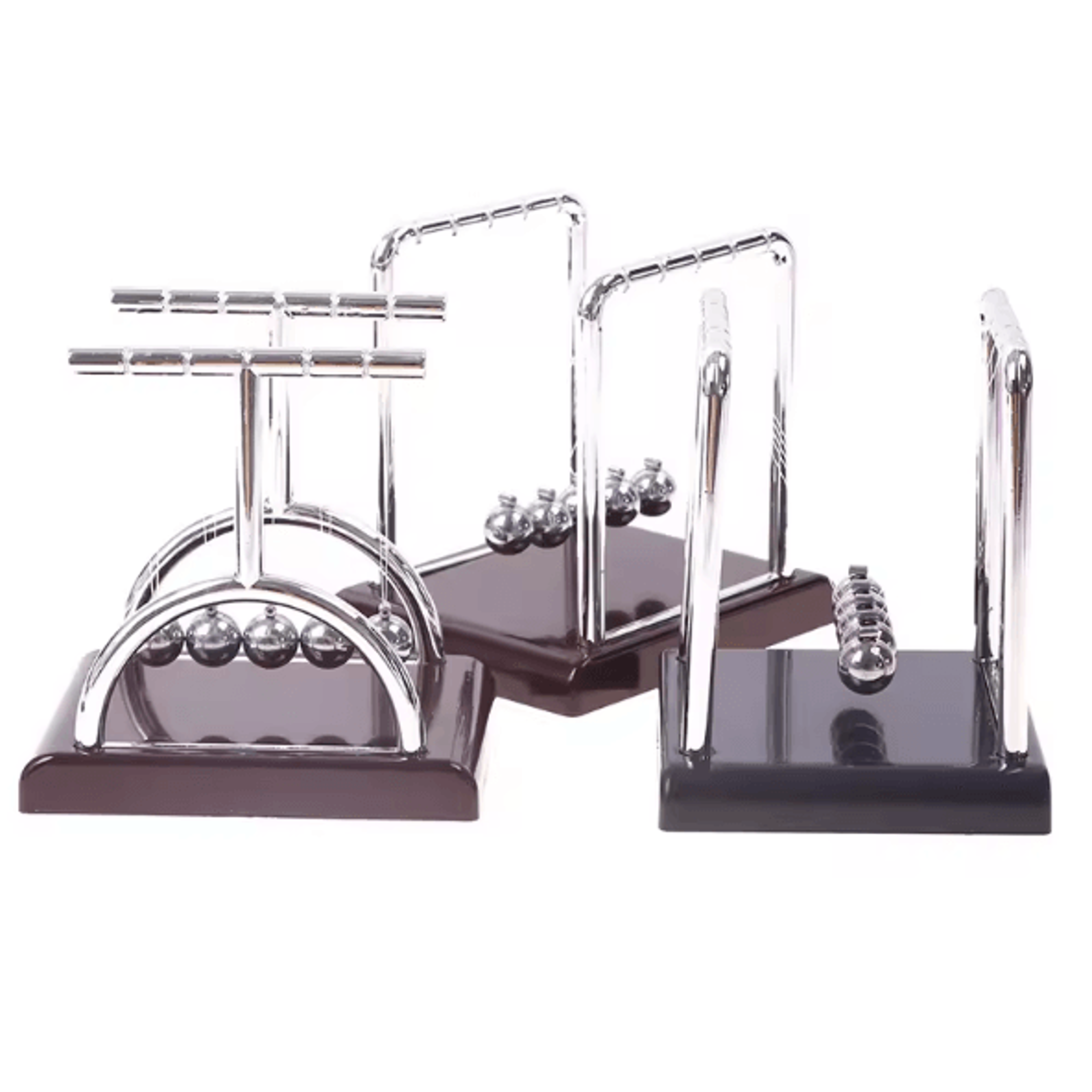 motionzen newtons cradle desk toy metal pendulum balance ball physics kinetic energy display for office & home