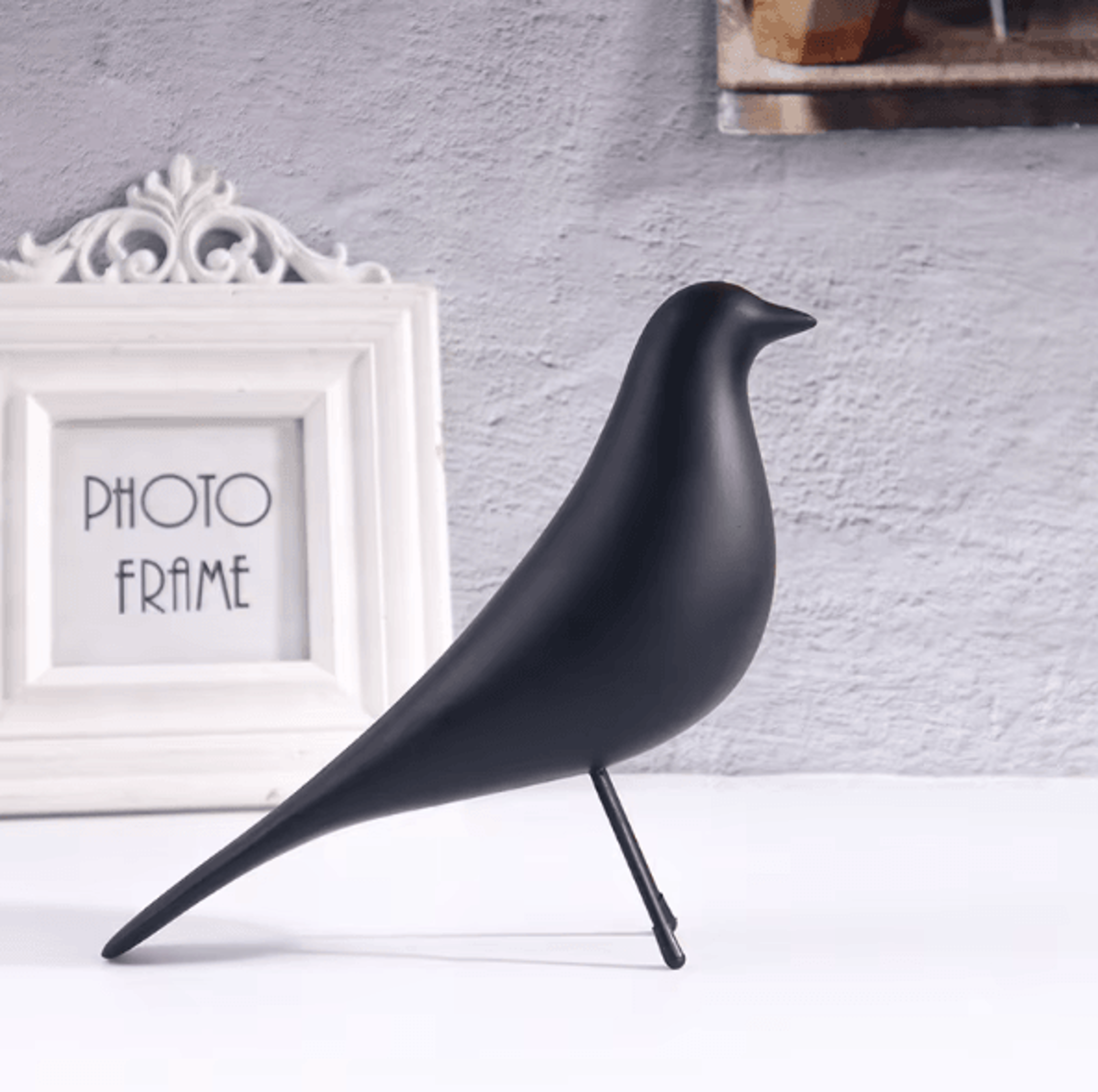 nordicaura minimalist resin bird sculpture modern art decor for living room, office & bedroom styling