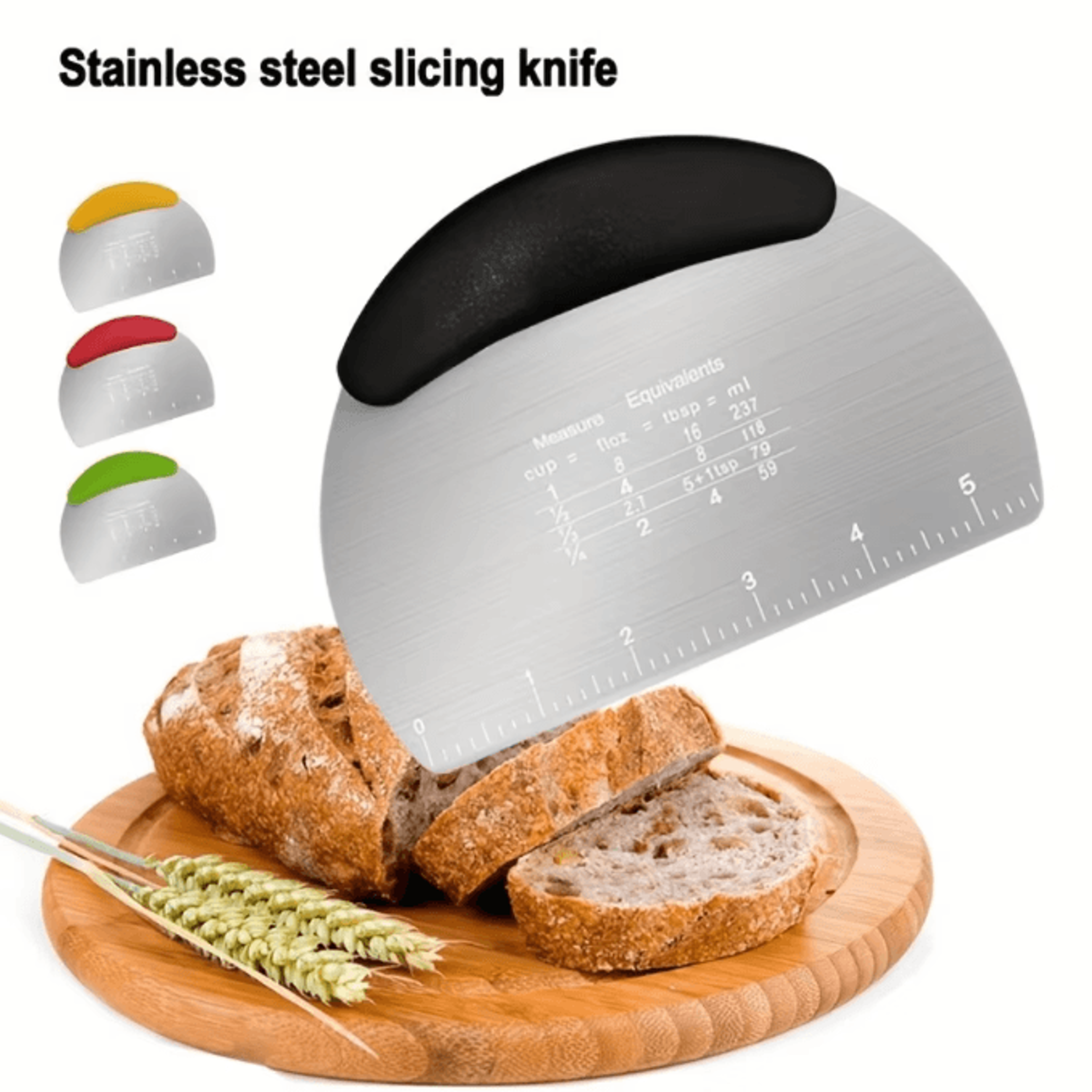 stainless steel dough scraper cutter – heavy-duty pastry bench scraper for baking & food prep