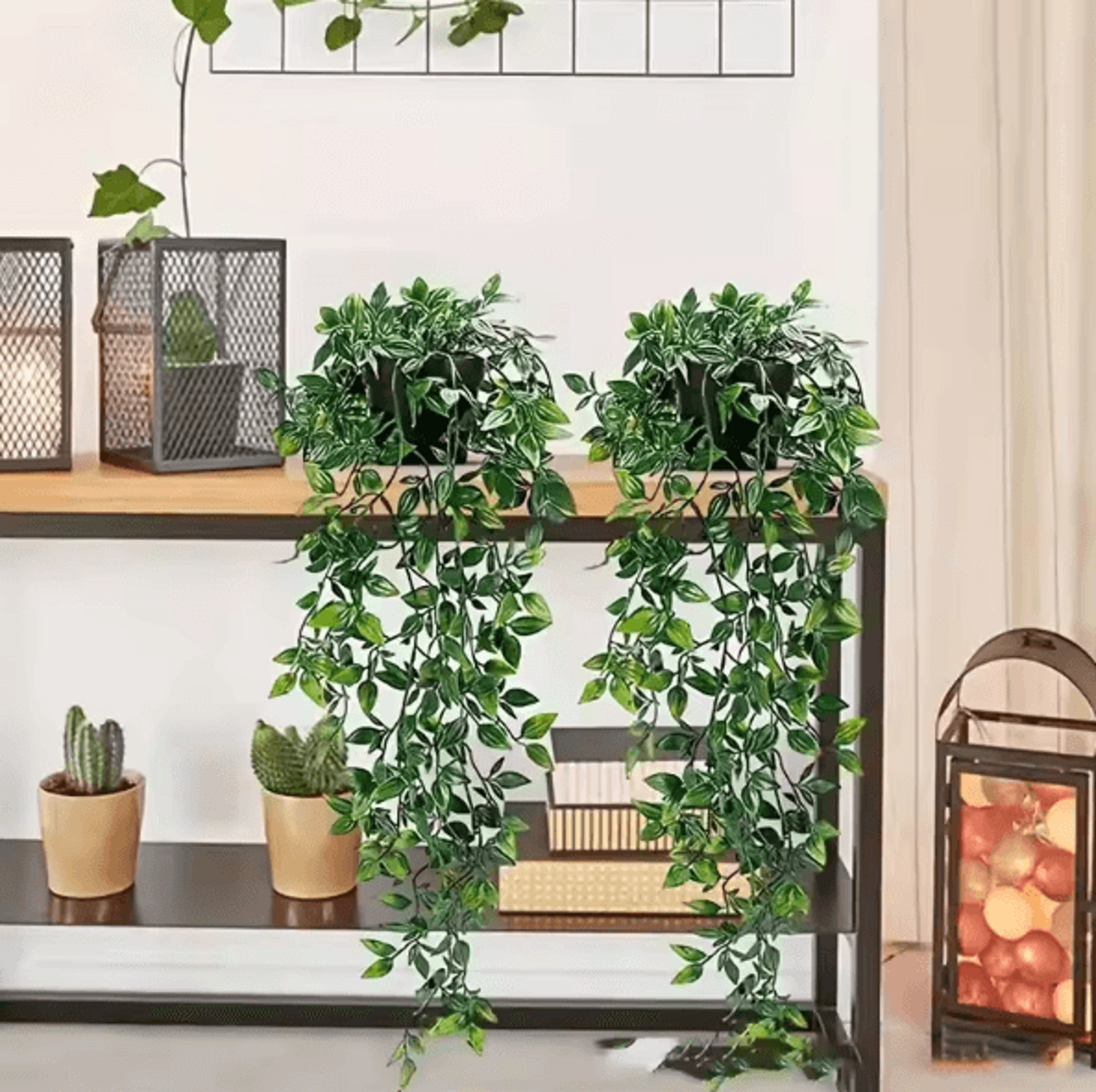 lifelike artificial hanging eucalyptus vine plant for indoor & outdoor decor