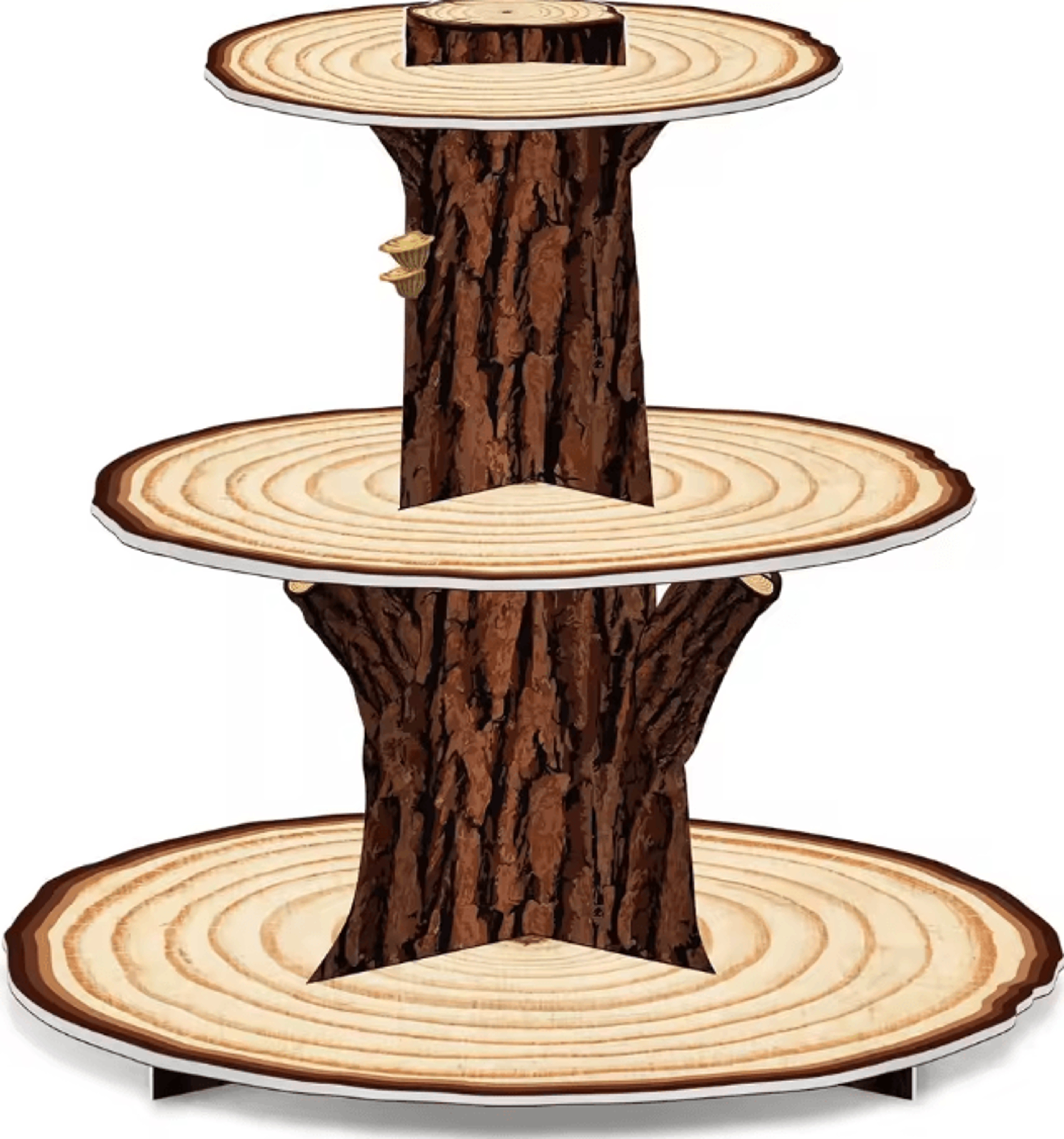 3-tier wooden cupcake stand – rustic farmhouse dessert display for parties & baby showers
