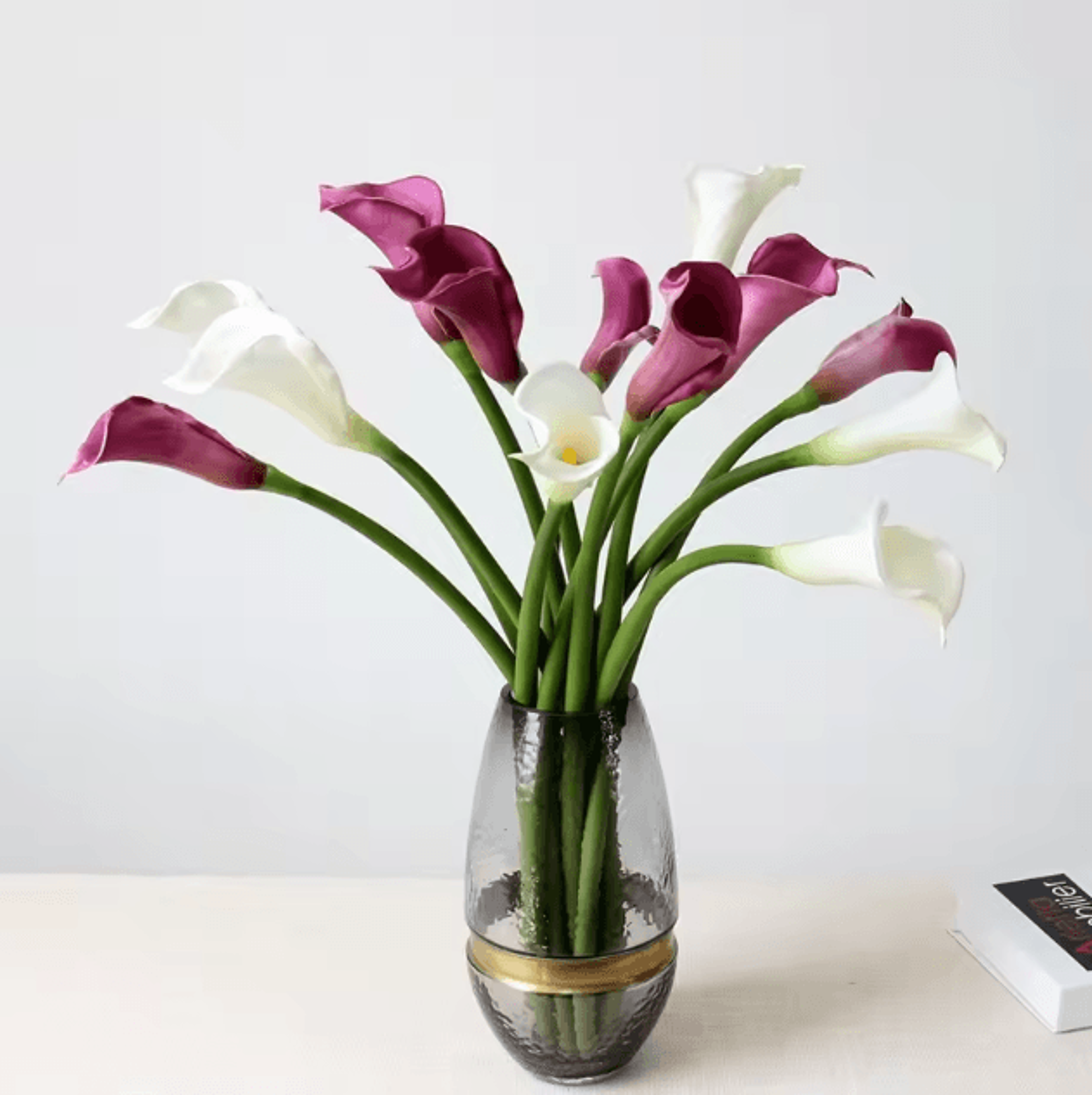 mini artificial calla lily pu flower – elegant wedding & table decor