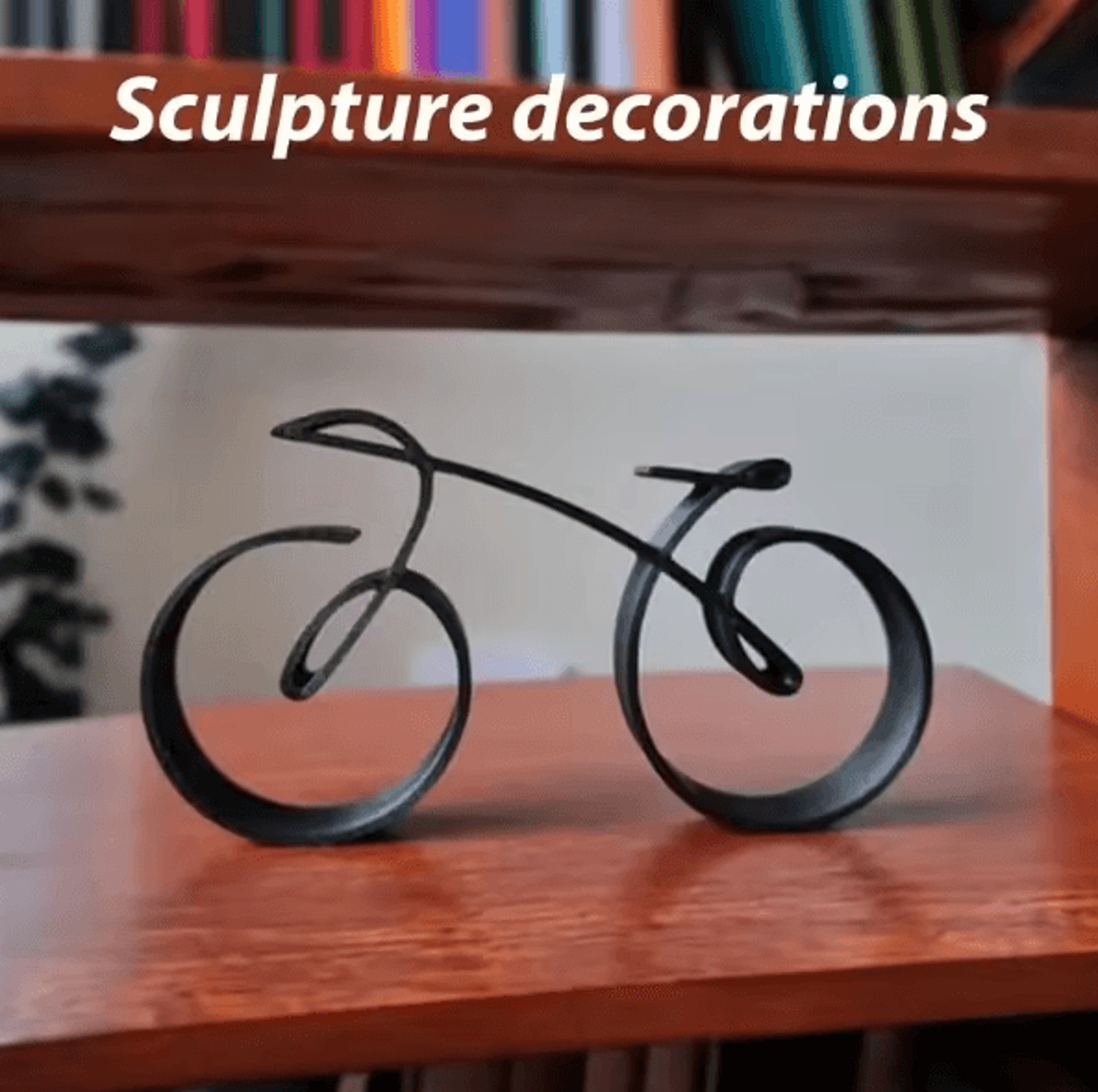 minimalist acrylic bicycle sculpture – modern desk decor bike ornament for home & office