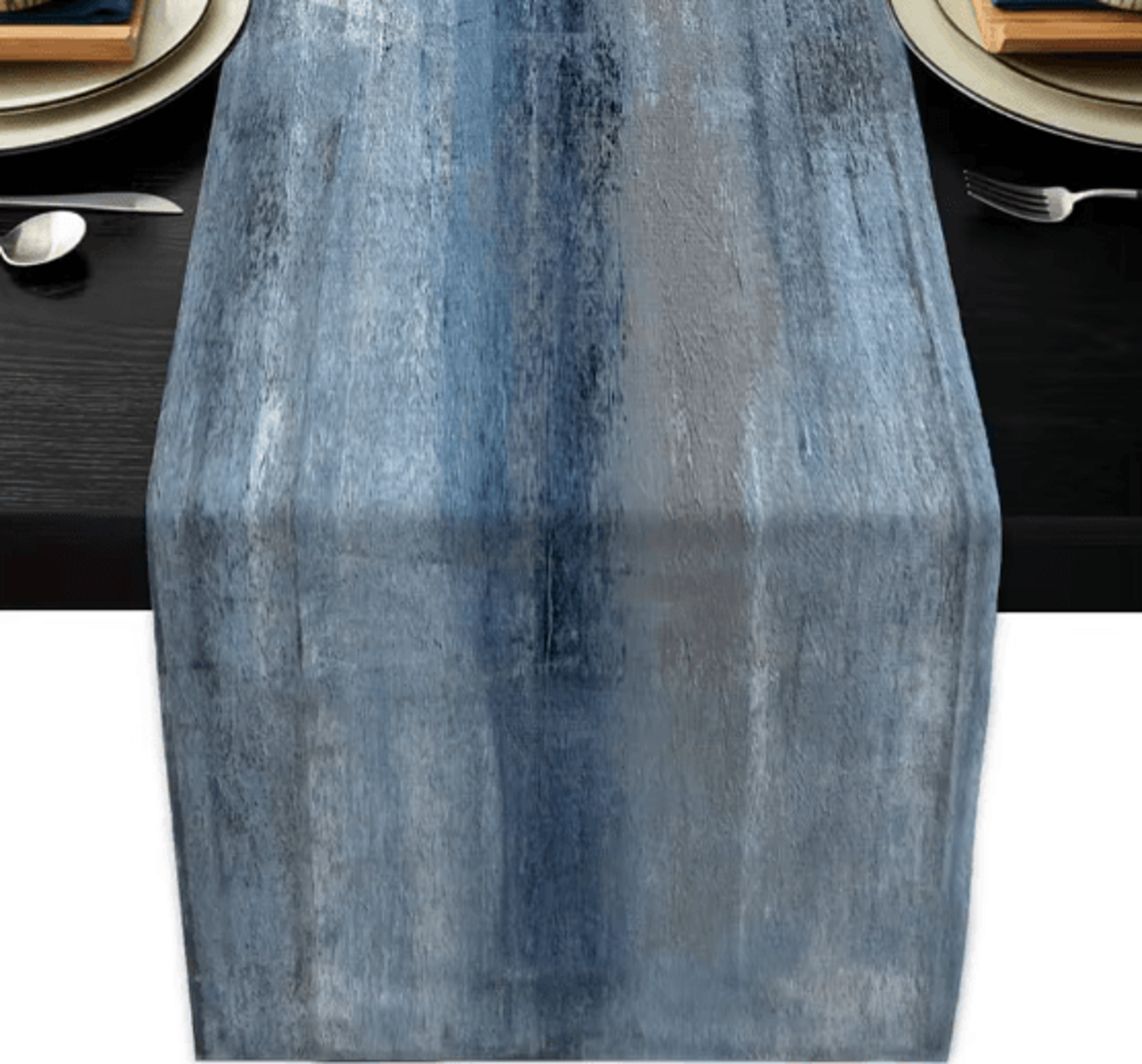 vikama tie-dye farmhouse linen table runner rustic dining & party decor