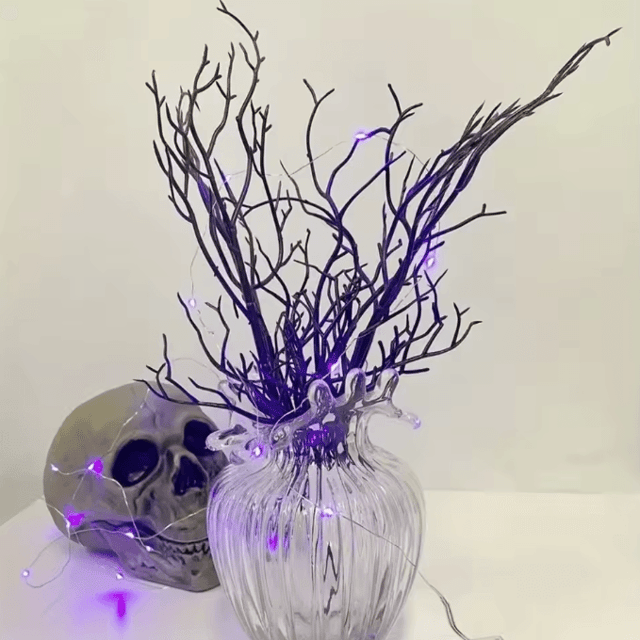 DarkTwigs Halloween Black Artificial Dead Branch Set Antler Style Decor 0