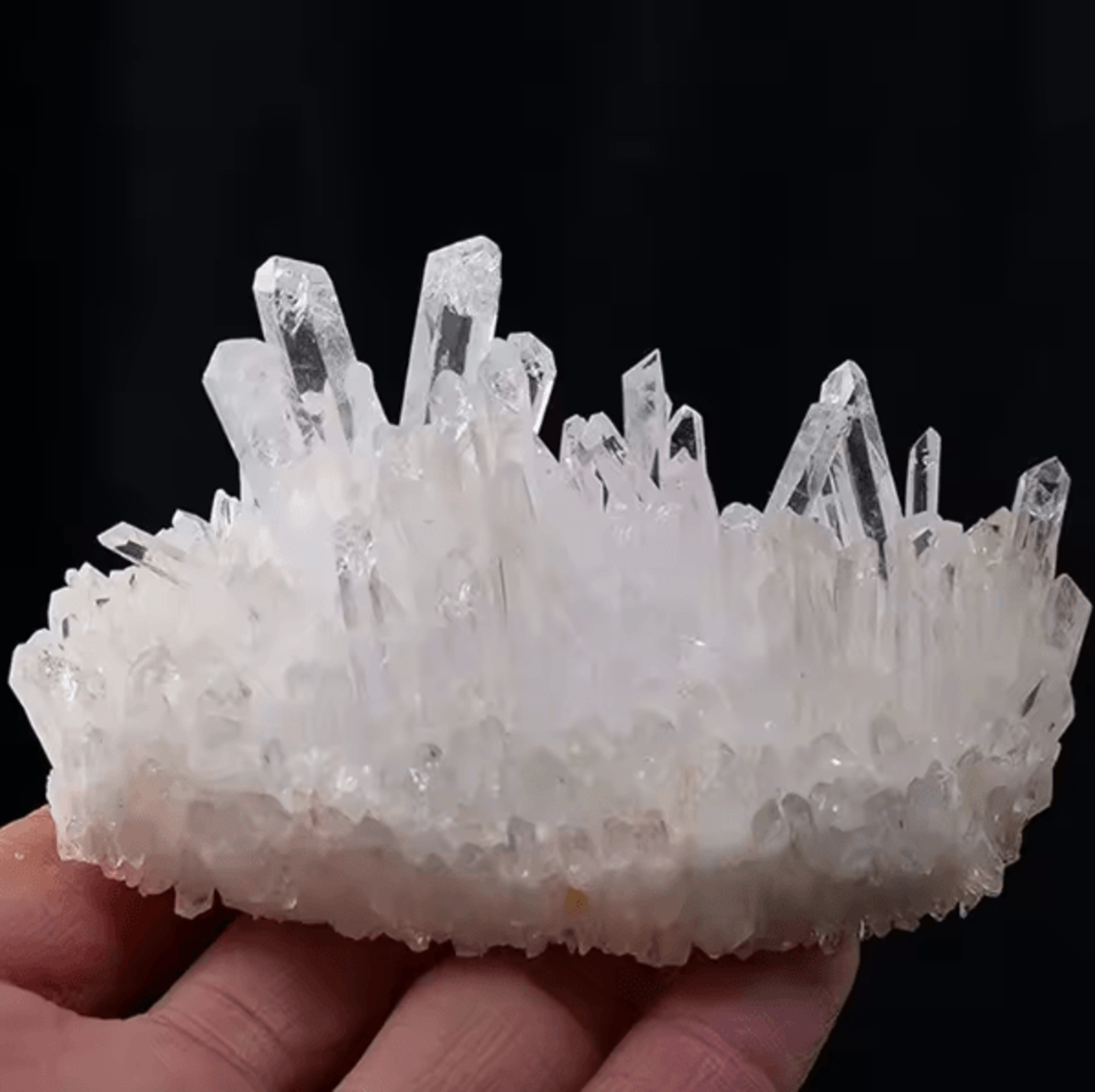natural white quartz crystal cluster – healing mineral specimen & raw home decor