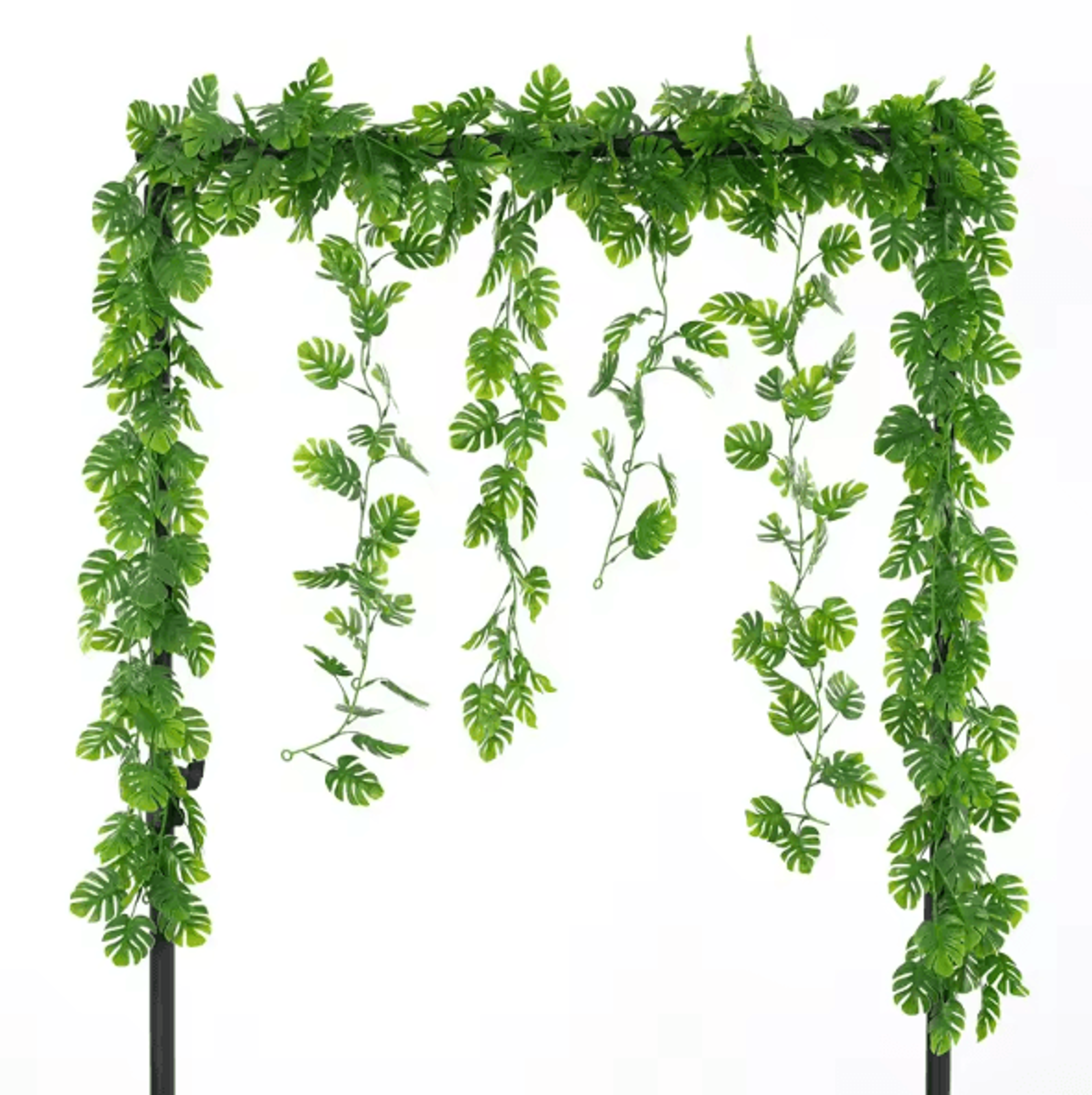 artificial monstera hanging vines – tropical leaf greenery decor for home & events
