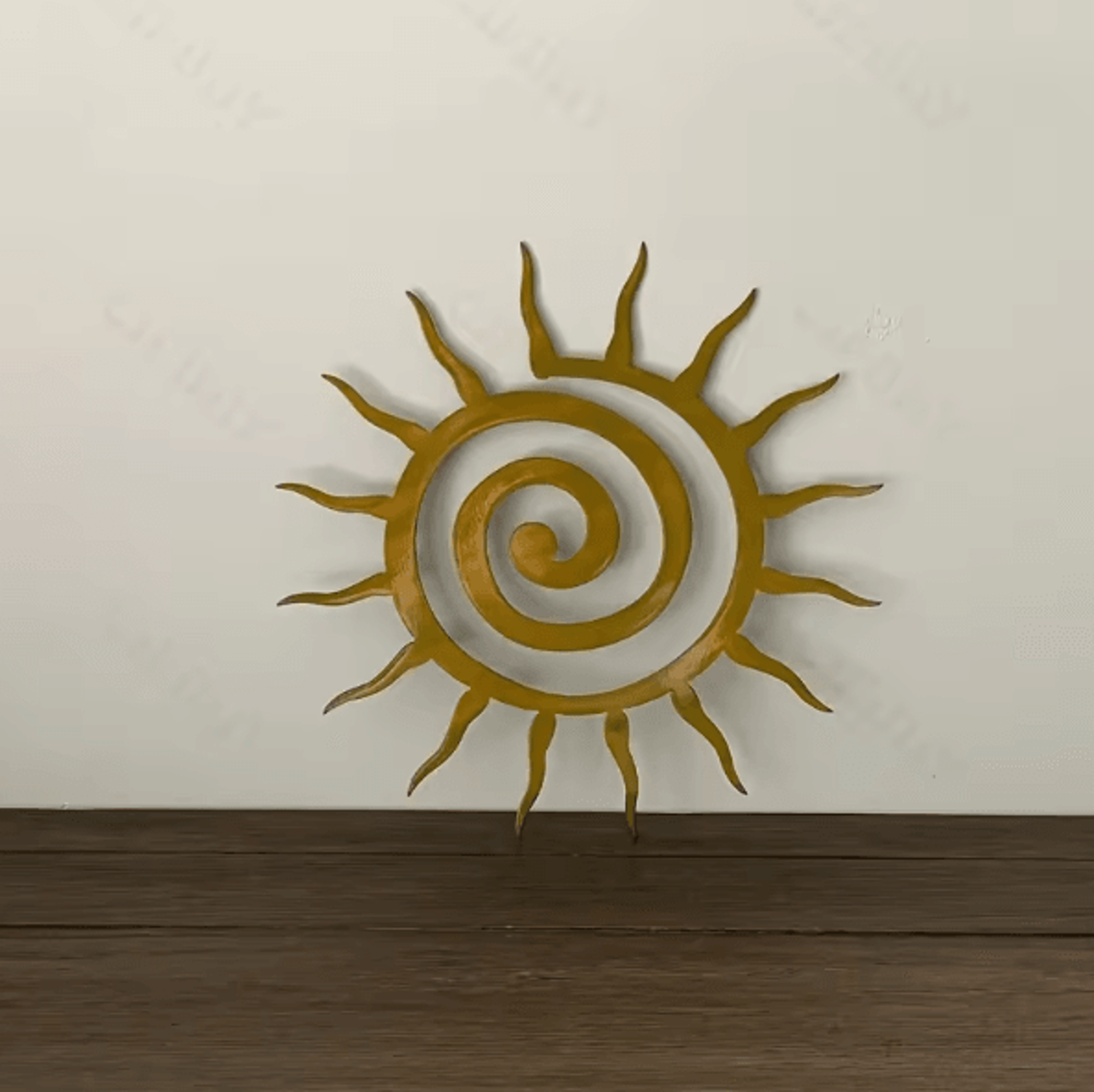 antique coiled star metal wall sculpture for outdoor and farmhouse home decor