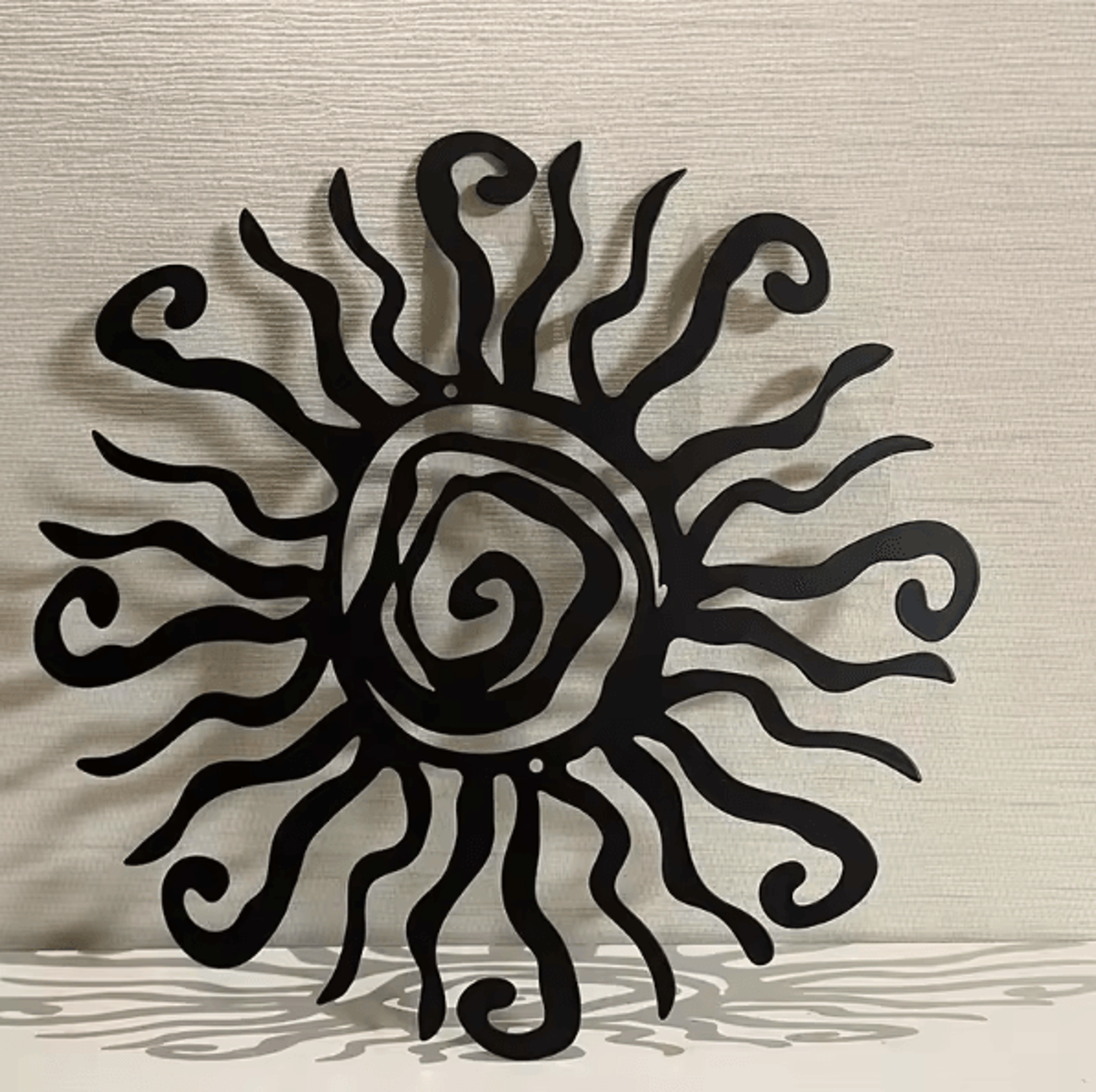 wacky sun metal wall art for outdoor patio kitchen and living room decor