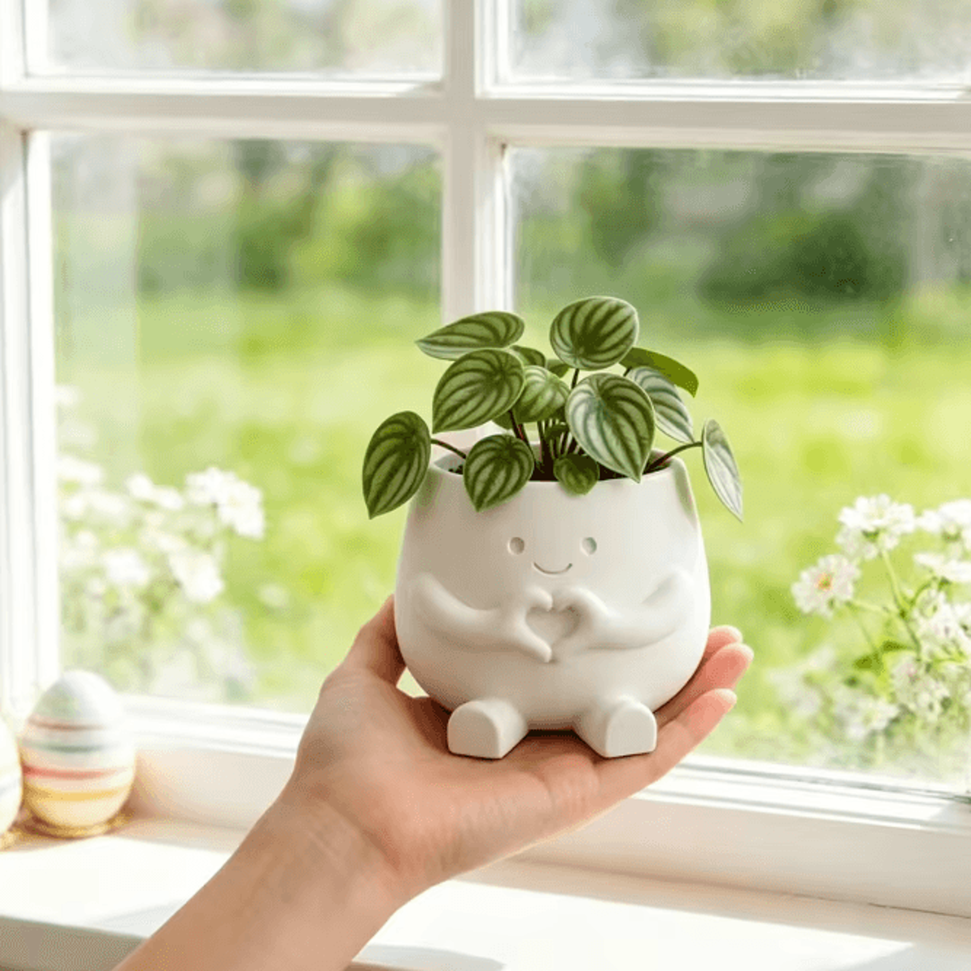 modern 3d printed flower pot for succulents pennywort and indoor outdoor decor