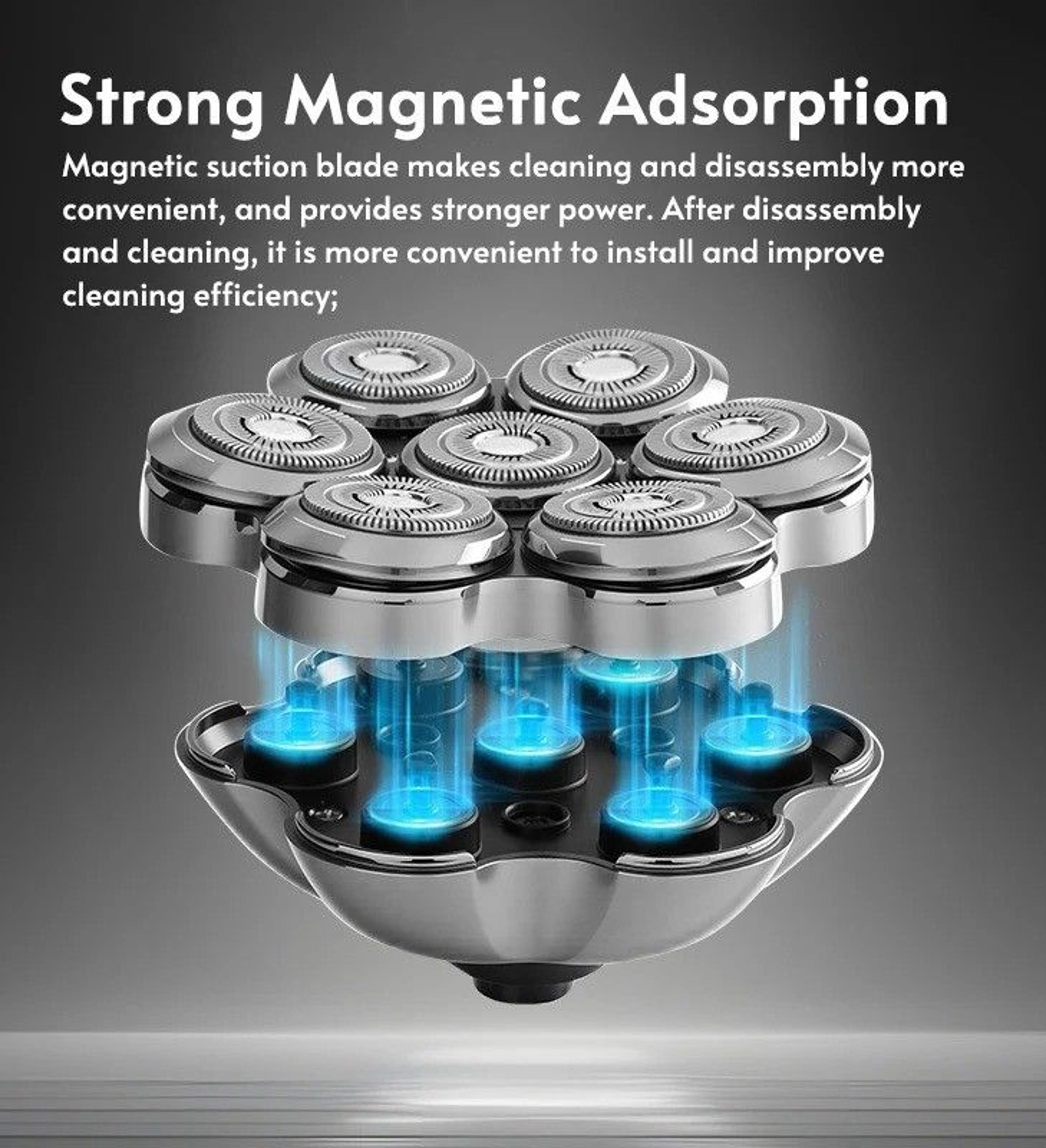 replacement 7d electric shaver head with floating blades