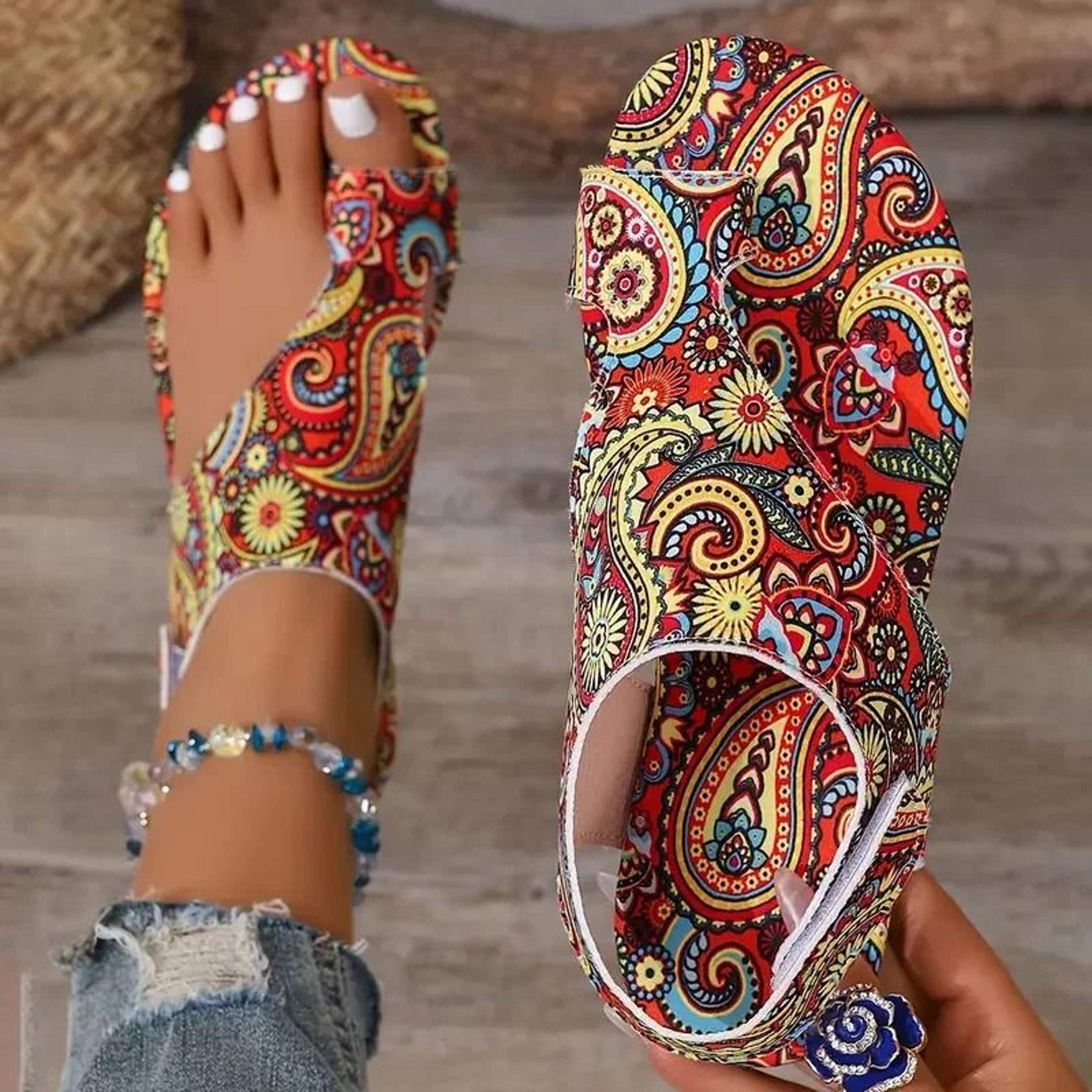 women's bohemian comfort flat sandals