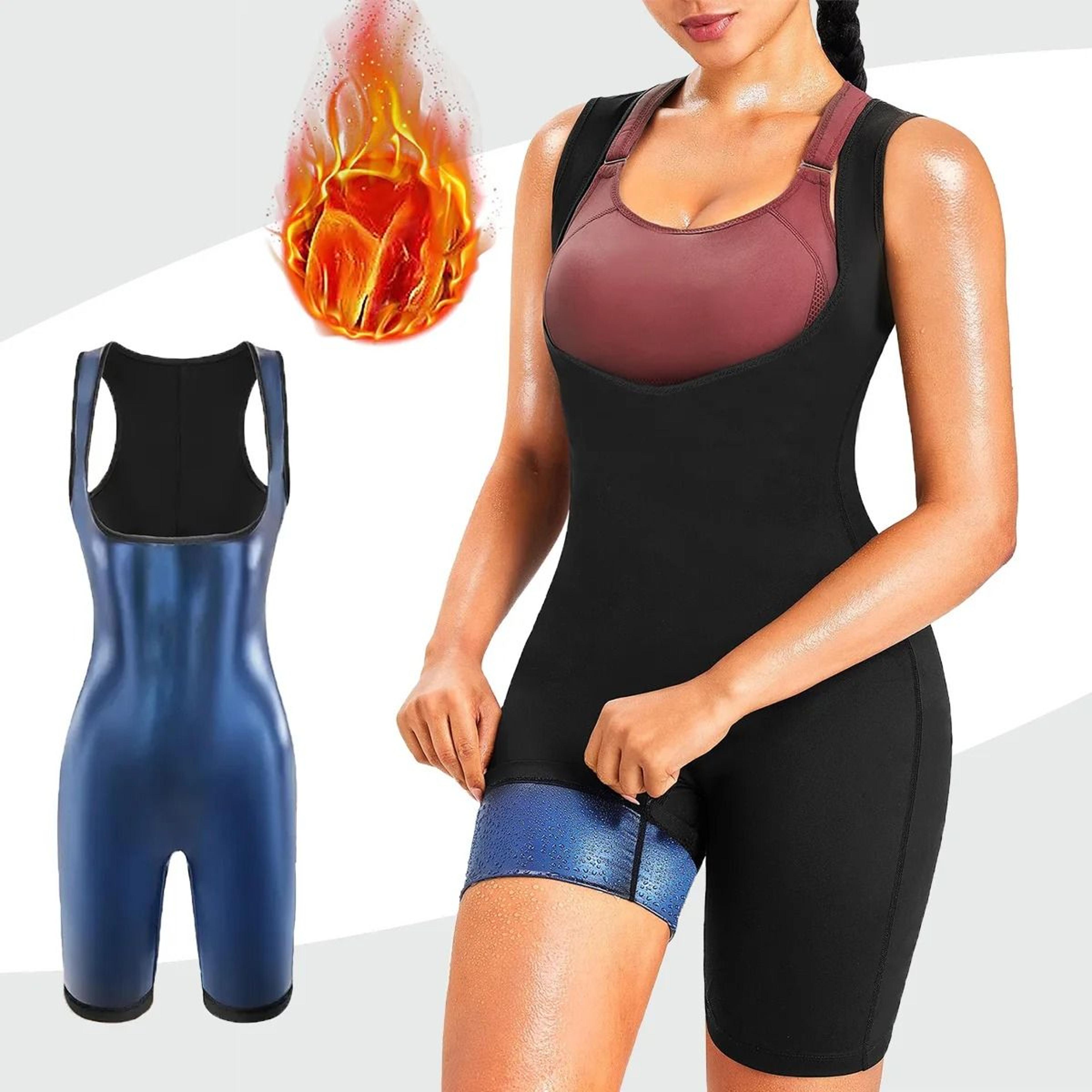 women's sauna sweat enhancing fitness jumpsuit