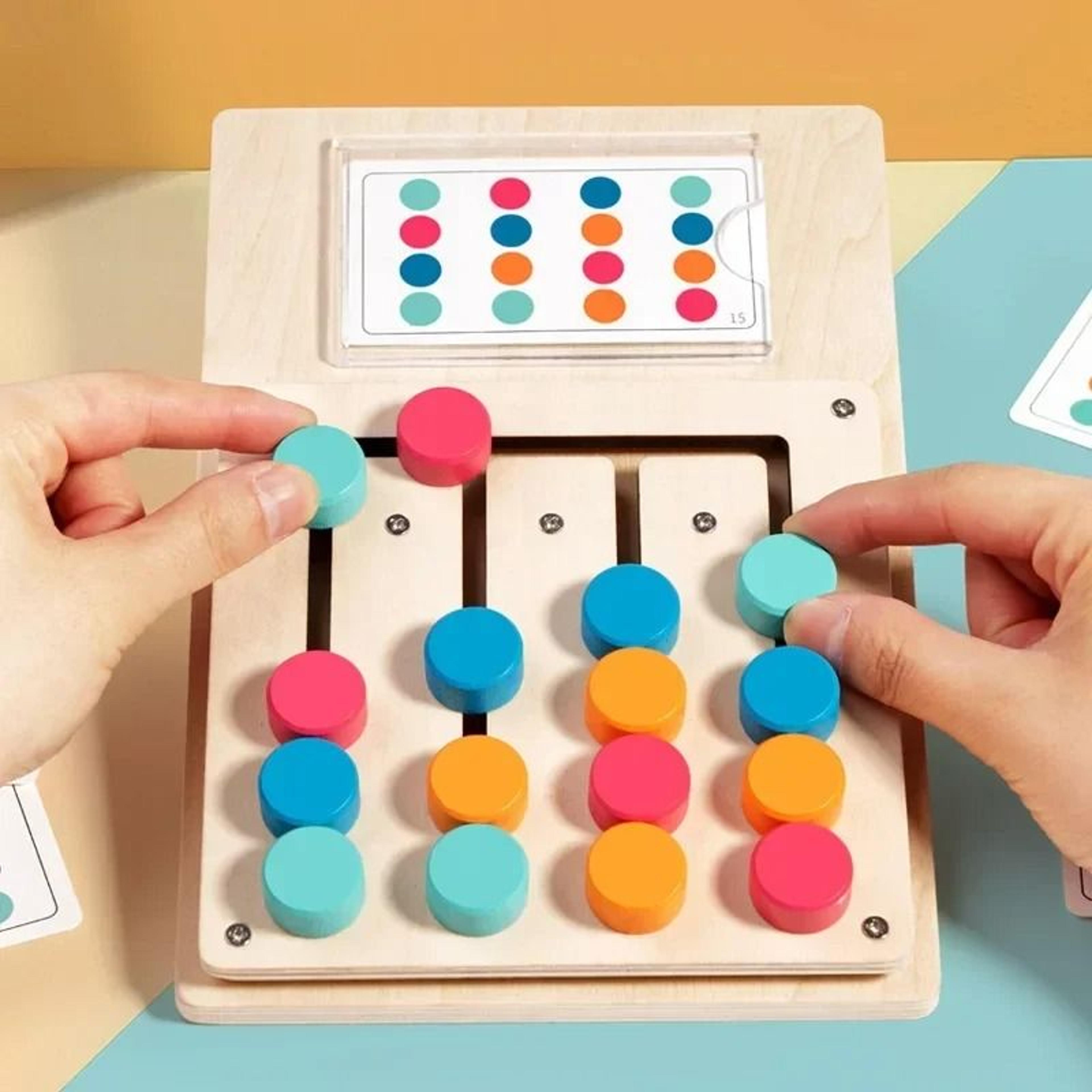 montessori wooden shape & color matching learning board