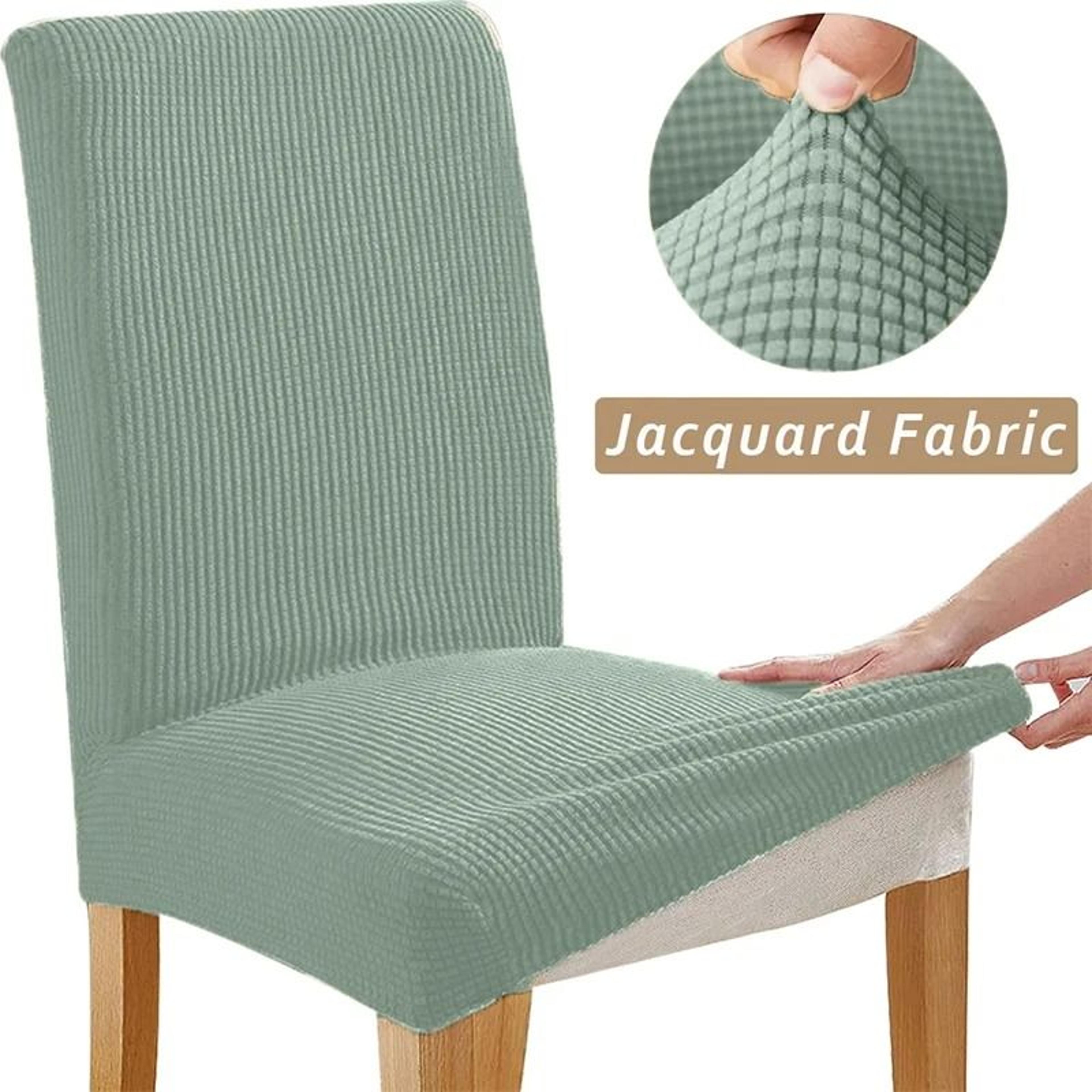 stretch jacquard dining chair cover