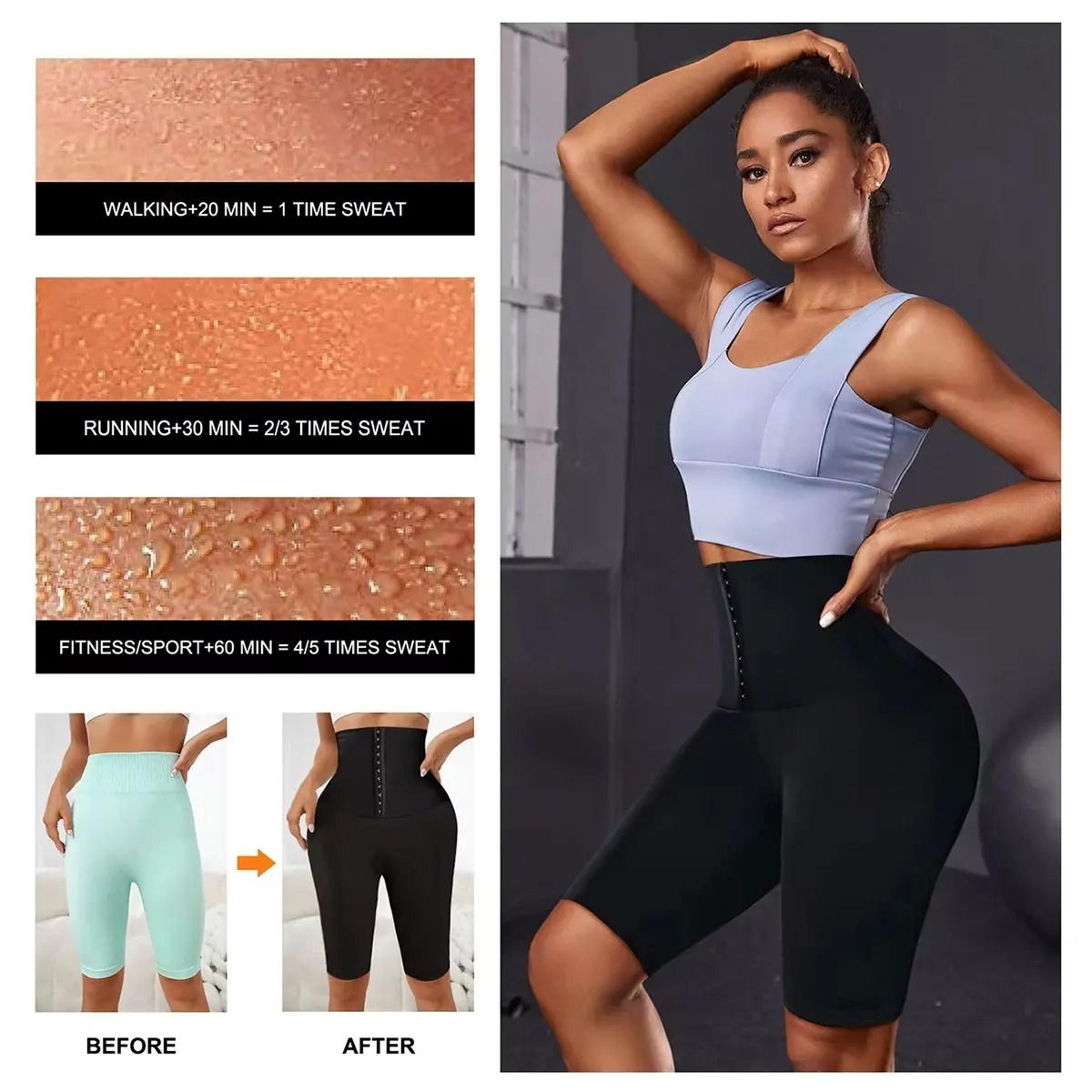 women's high waist sauna sweat shorts
