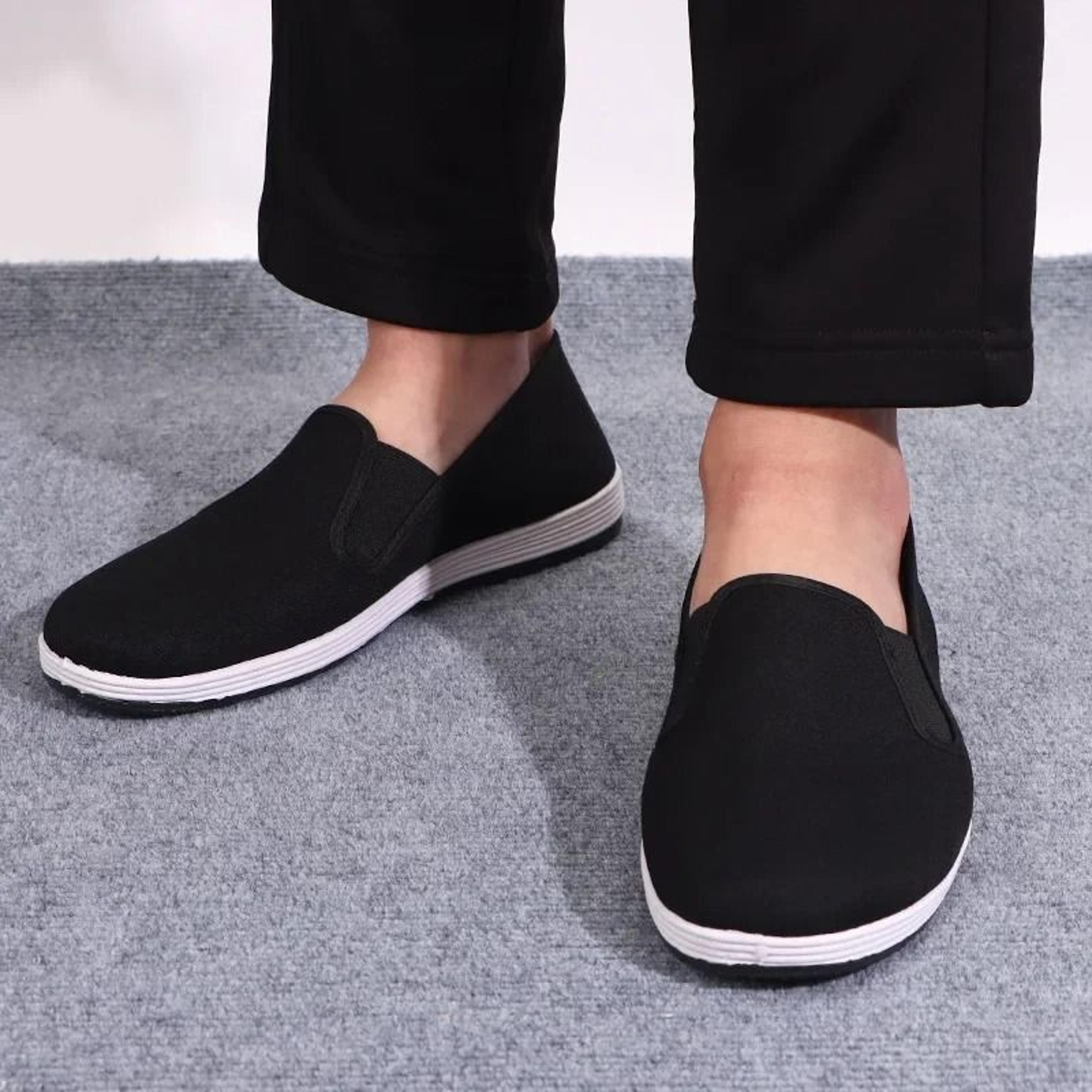 men's traditional cloth slip-on casual shoes